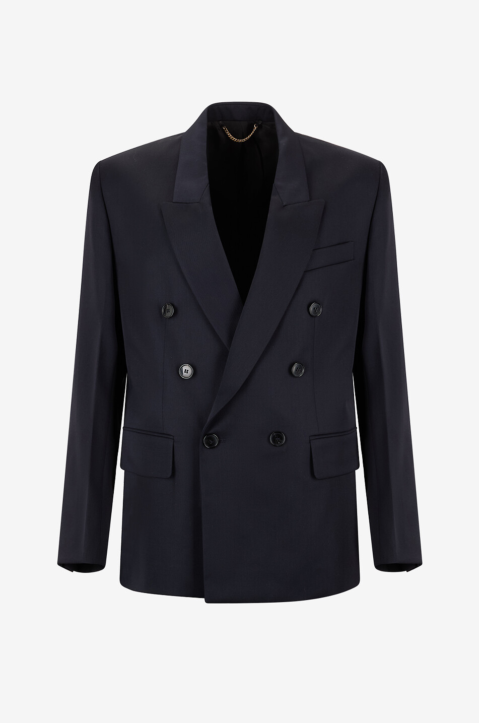 Tailored double-breasted wool blazer