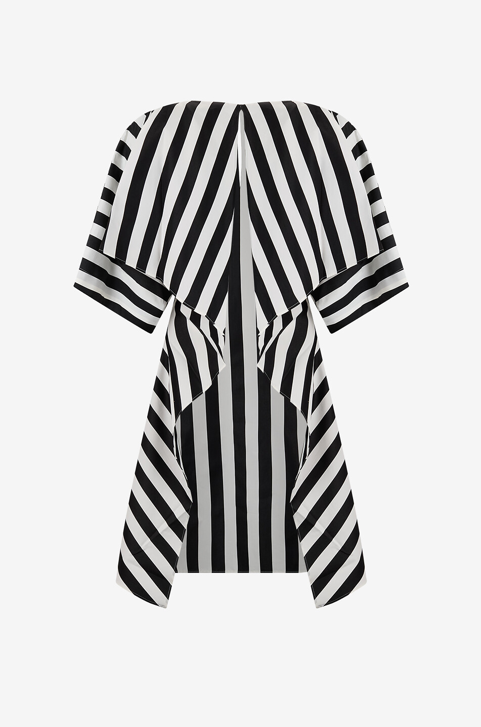 JACQUEMUS Tunique courte rayée asymétrique en coton et soie La Tunique Moisson Femme MULTICOLORE 2