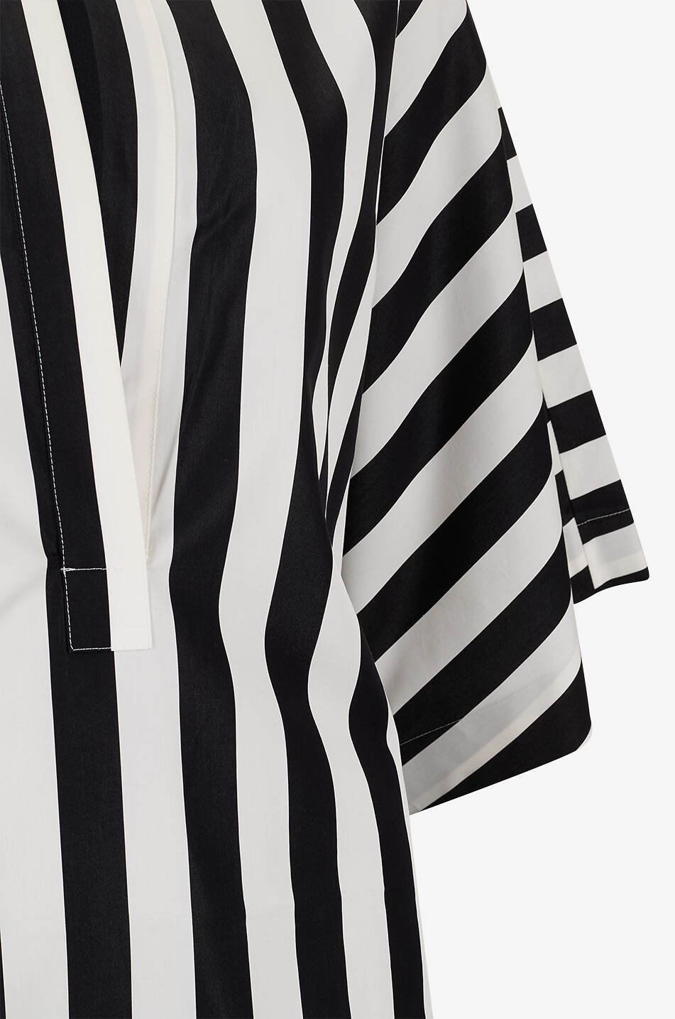JACQUEMUS Tunique courte rayée asymétrique en coton et soie La Tunique Moisson Femme MULTICOLORE 3