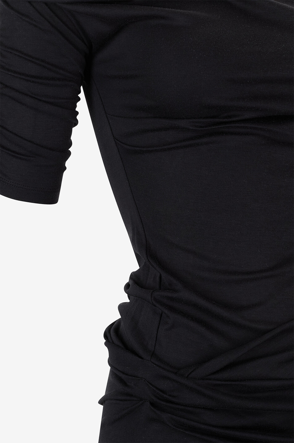 JACQUEMUS Mini robe asymétrique ajustée La Mini Drapeado Femme NOIR 3