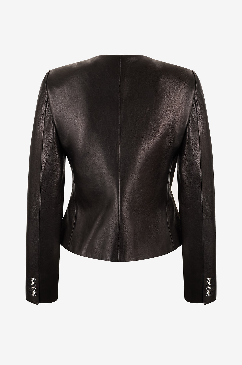 KHAITE Taillierte Jacke aus Lammeder mit V-Ausschnitt Nara Damen SCHWARZ 2