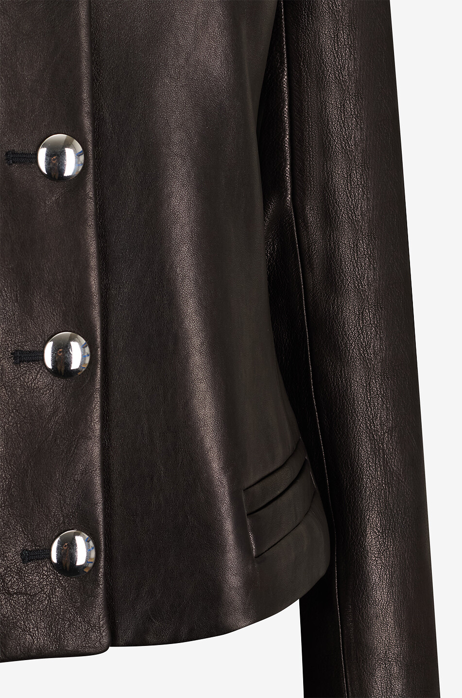 KHAITE Taillierte Jacke aus Lammeder mit V-Ausschnitt Nara Damen SCHWARZ 3