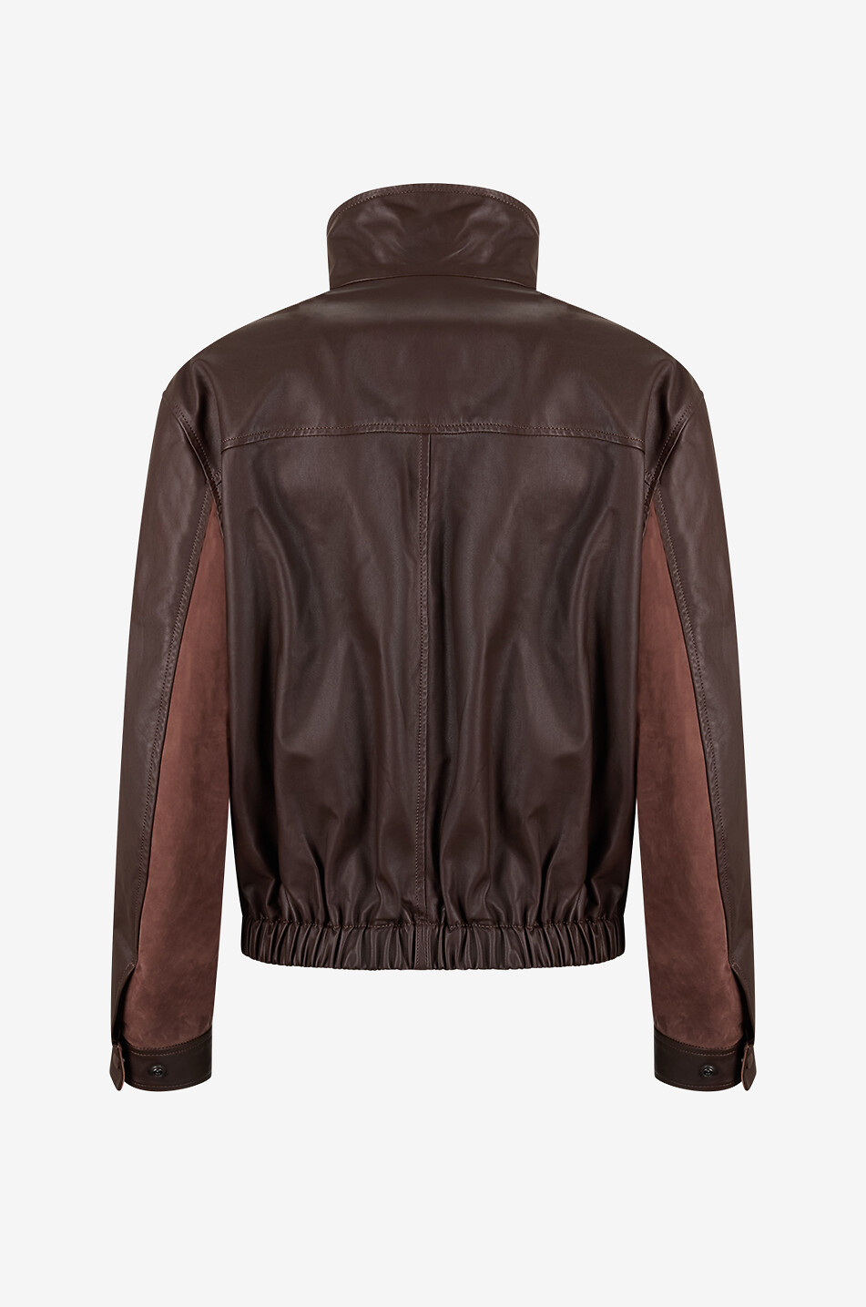 LEMAIRE Kurzer Blouson mit Stehkragen aus Leder Papier Damen BRAUN 2