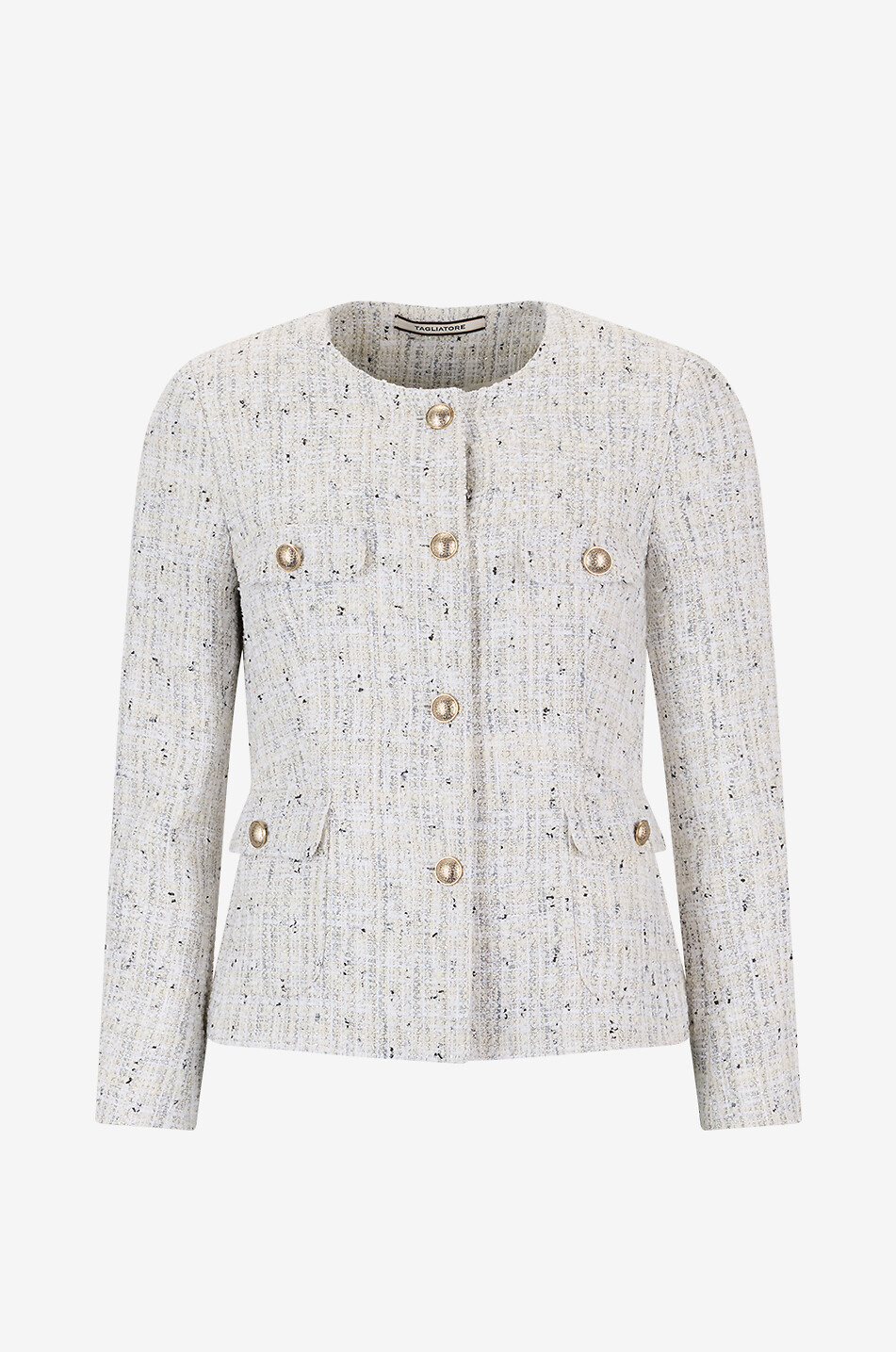 Jodie tweed round-neck suiting jacket