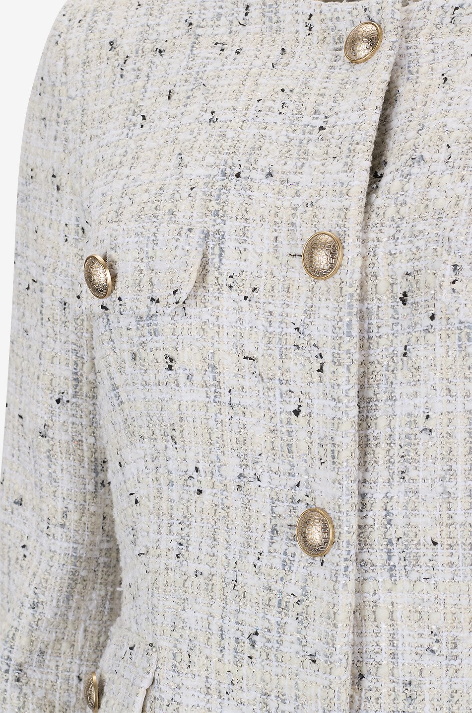 TAGLIATORE Jodie tweed round-neck suiting jacket Women WHITE 3