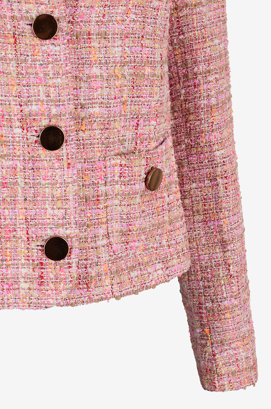 TAGLIATORE Idelle sequin-embellished tweed suiting jacket Women PINK 3