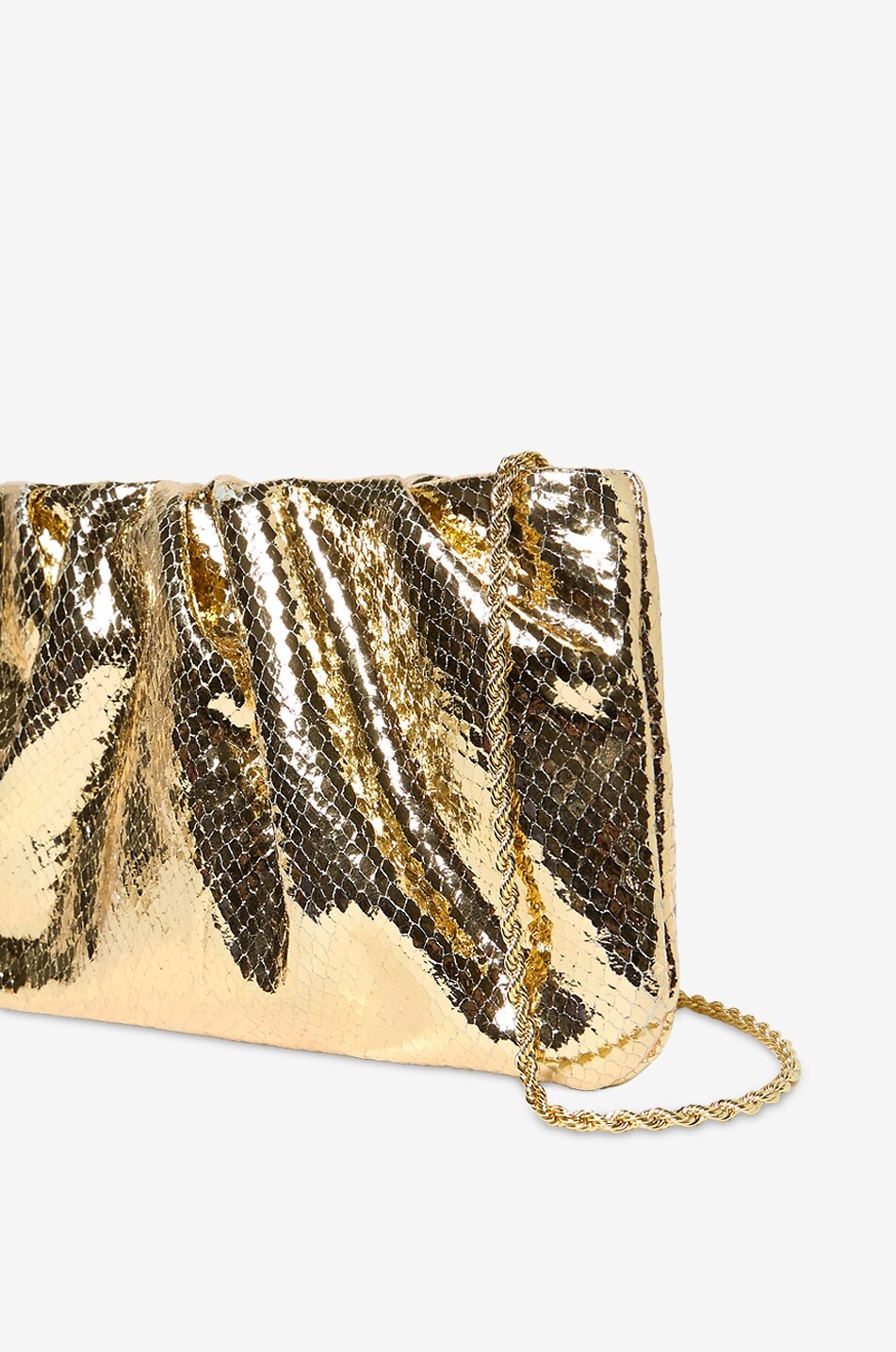 LOEFFLER RANDALL Pochette en cuir froncé Serena Gathered Femme DORE 2