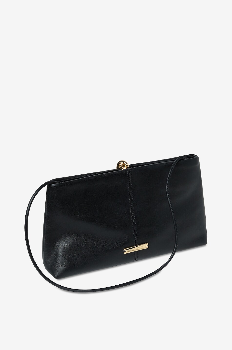 LOEFFLER RANDALL Pochette en cuir lisse froncé Corrine Femme NOIR 2