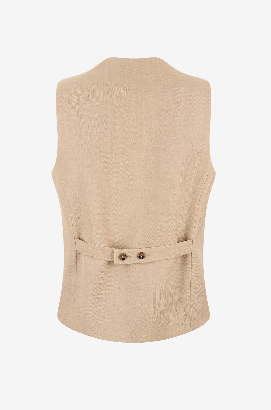 LOULOU DE SAISON Gilet ajusté en laine vierge mélangée Paco Femme BEIGE 2