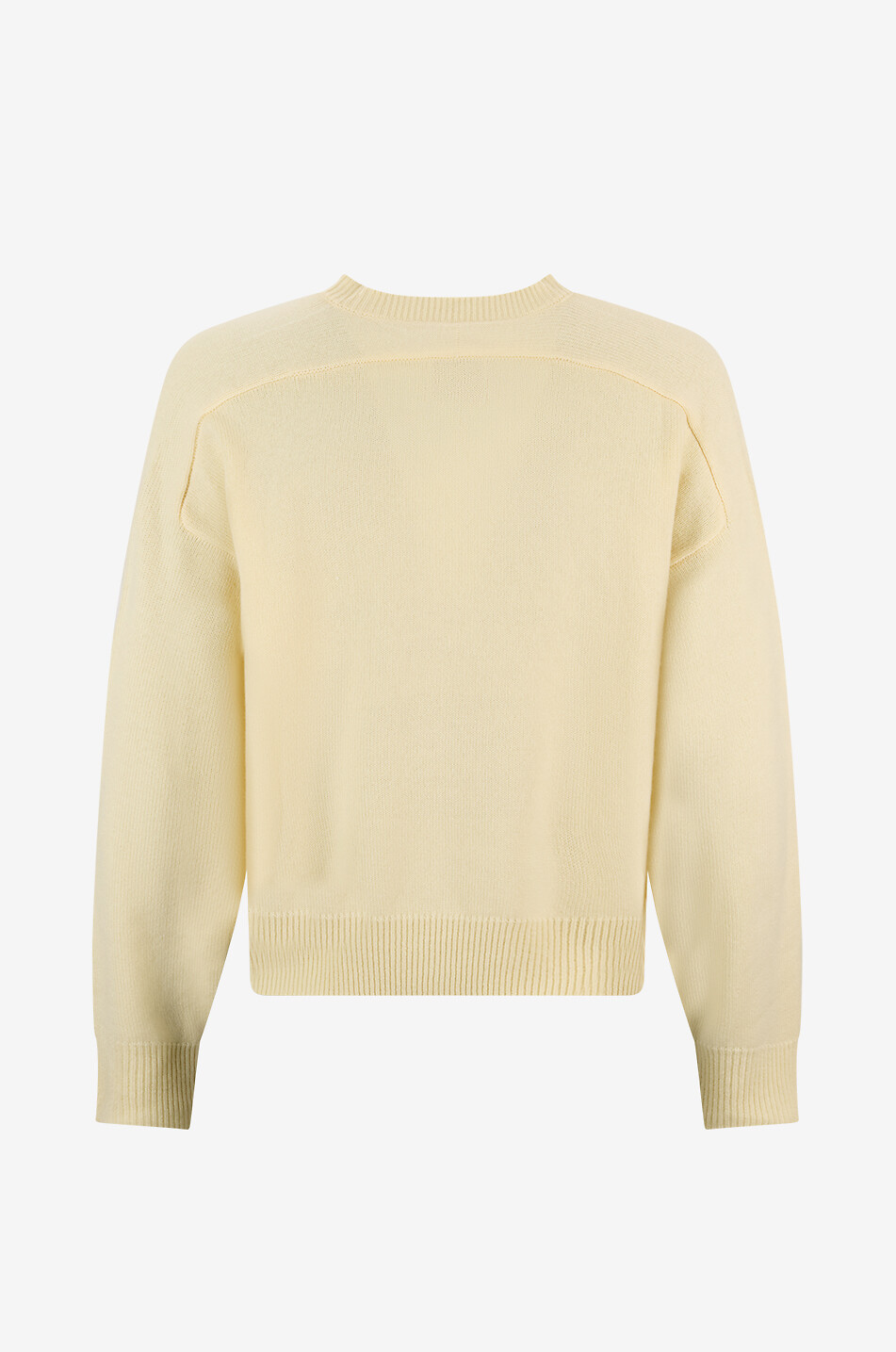 LOULOU DE SAISON Pull boxy à col V en cachemire Anzor Femme JAUNE CLAIR 2