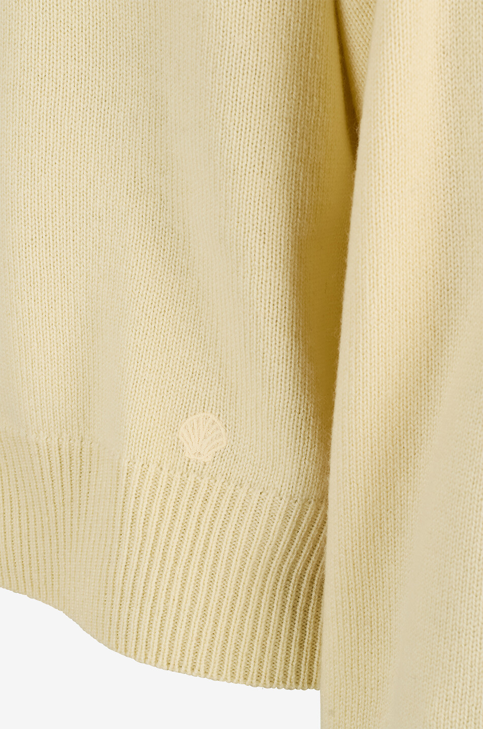 LOULOU DE SAISON Pull boxy à col V en cachemire Anzor Femme JAUNE CLAIR 3
