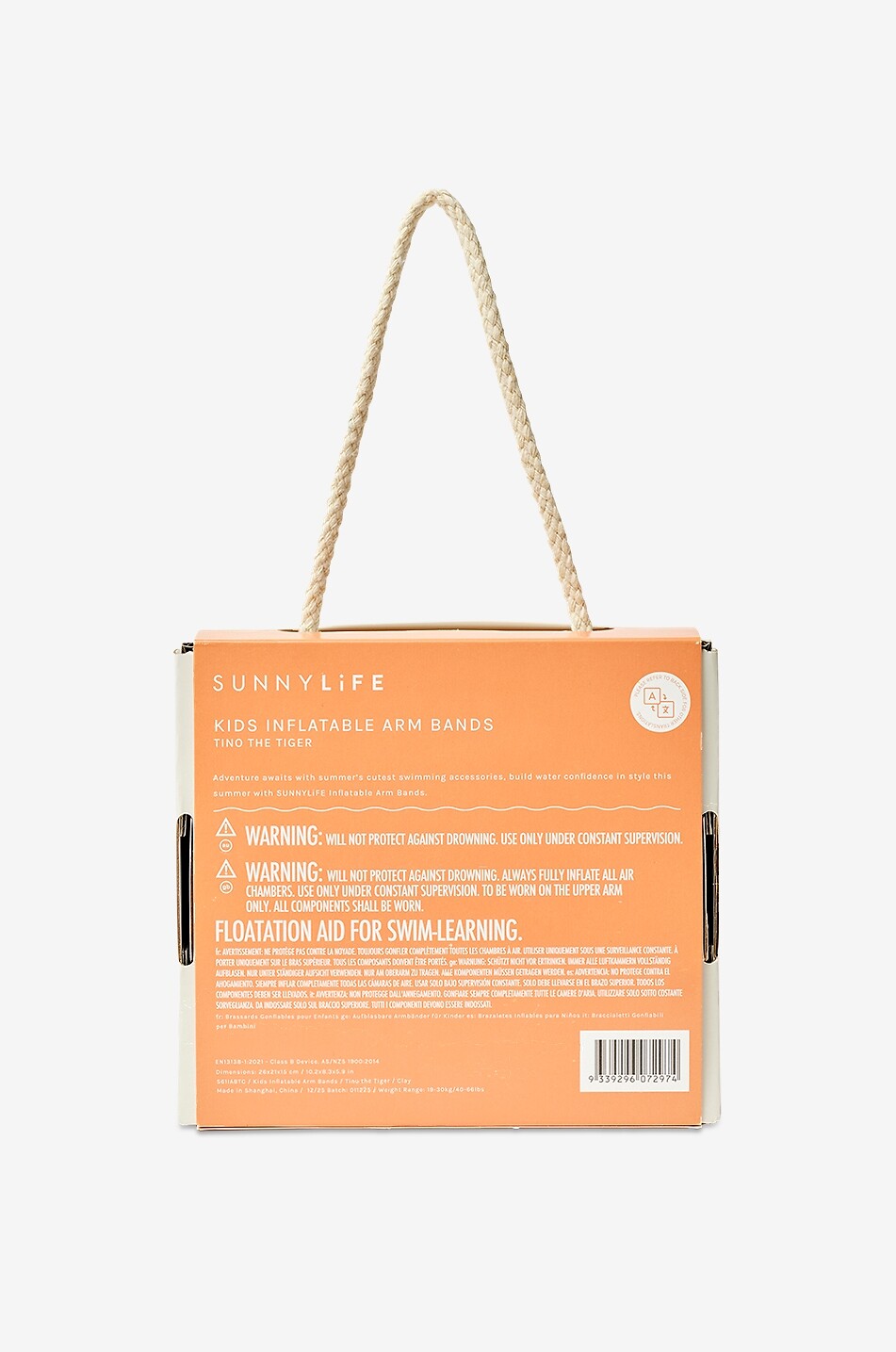 SUNNYLIFE Tino the Tiger Clay boy's inflatable armbands Boy ORANGE 8