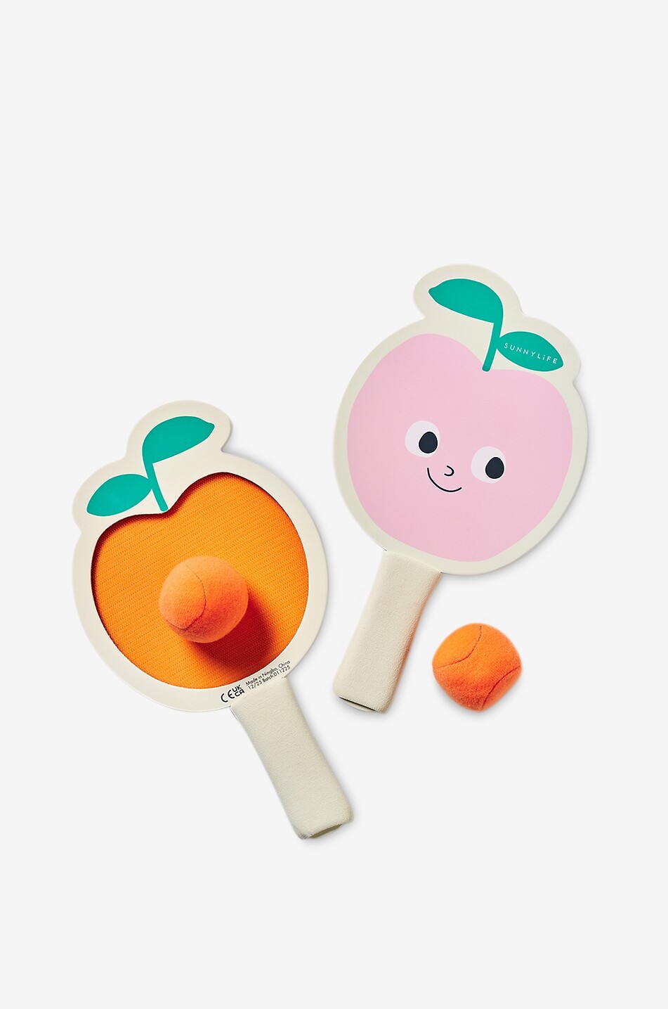 SUNNYLIFE Raquettes de plage enfant Velcro Poppy the Peach Multi Unisexe MULTICOLORE 2