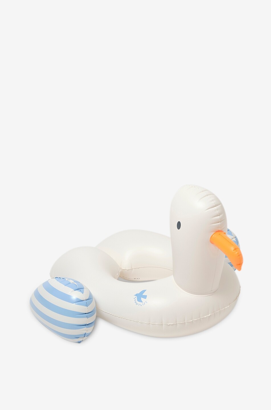 SUNNYLIFE Kinder-Schwimmring Sammy the Seagull Blue Stripe Unisex WEISS 1