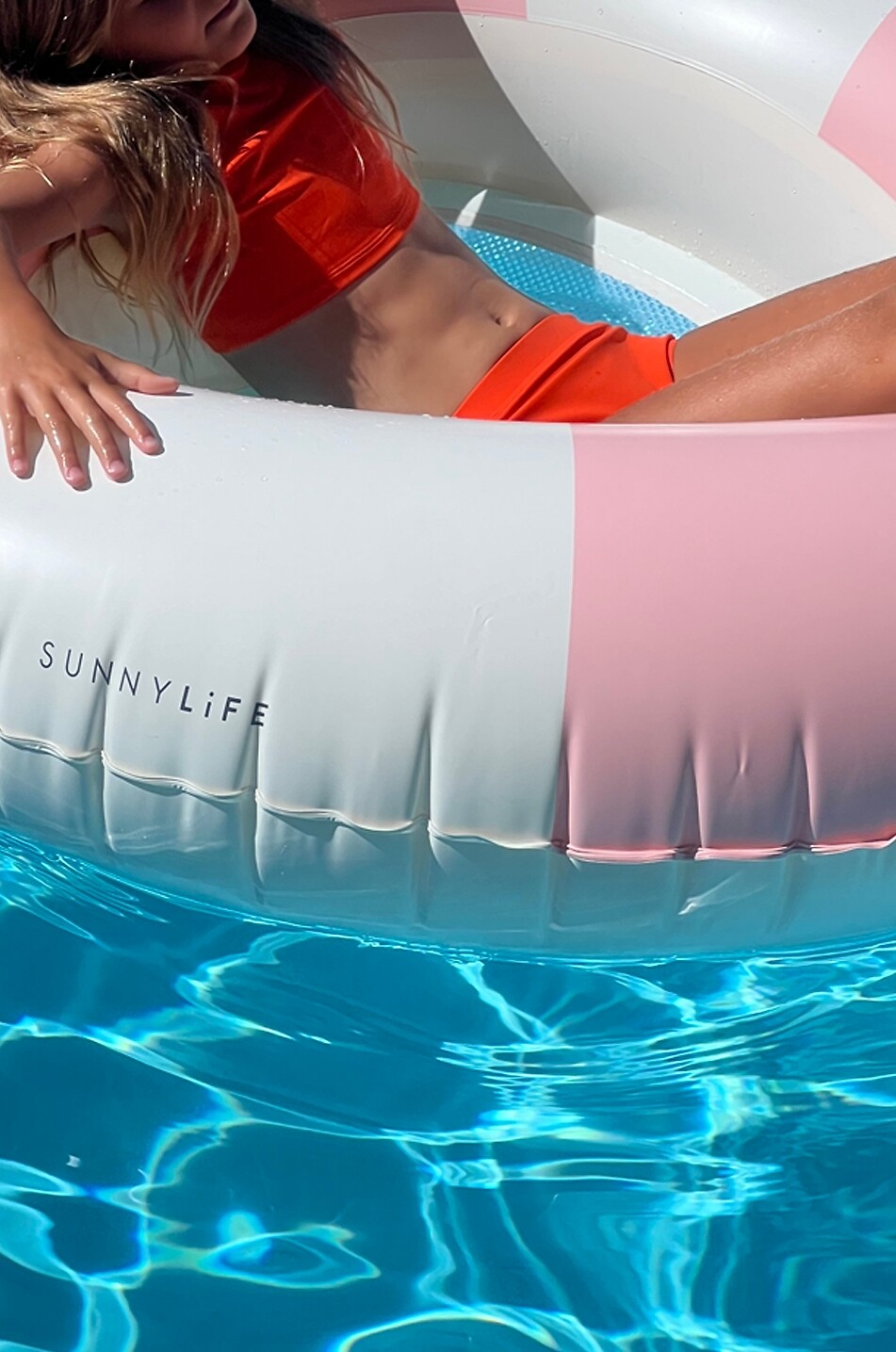 SUNNYLIFE Pool Ring - Stole My Heart Pink large pool ring Unisex LIGHT PINK 4