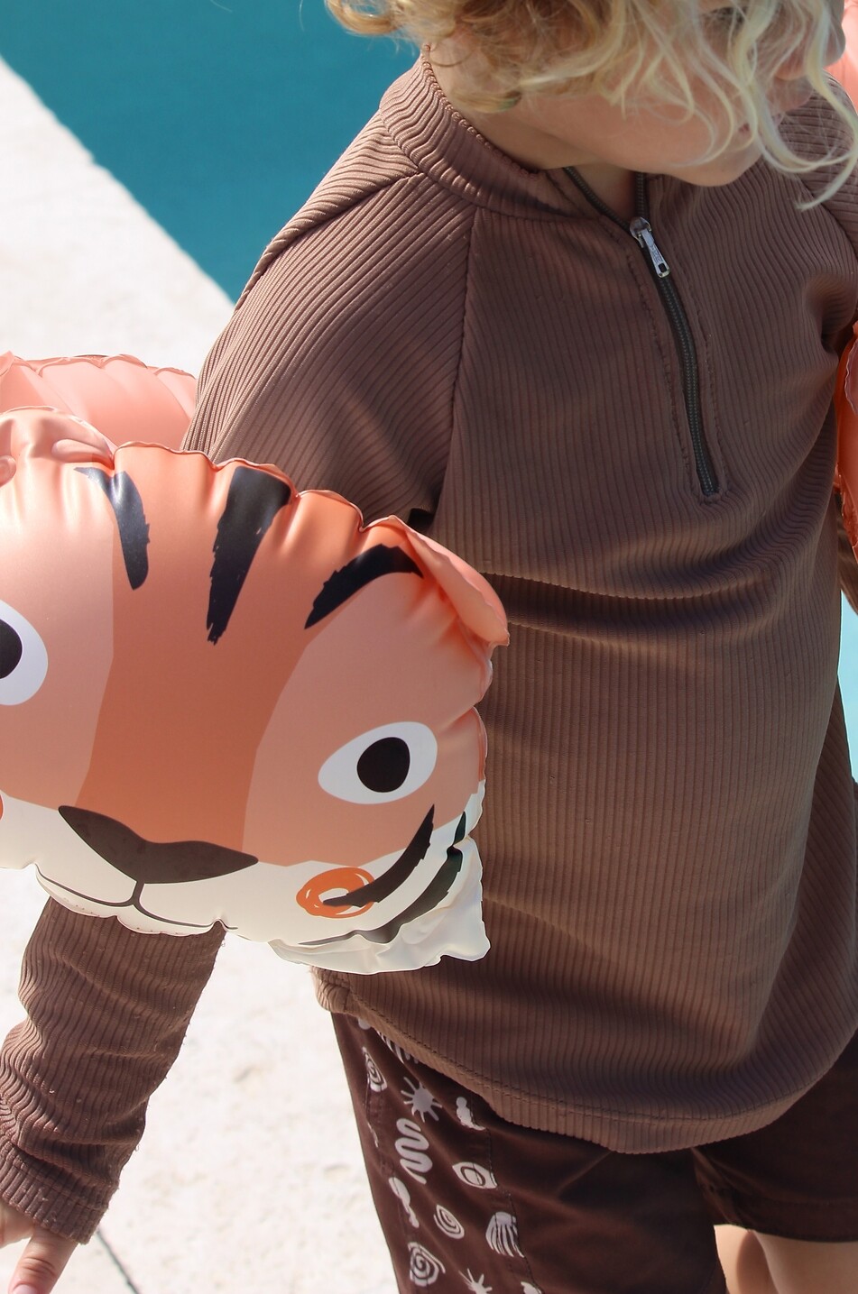 SUNNYLIFE Tino the Tiger Clay boy's inflatable armbands Boy ORANGE 3