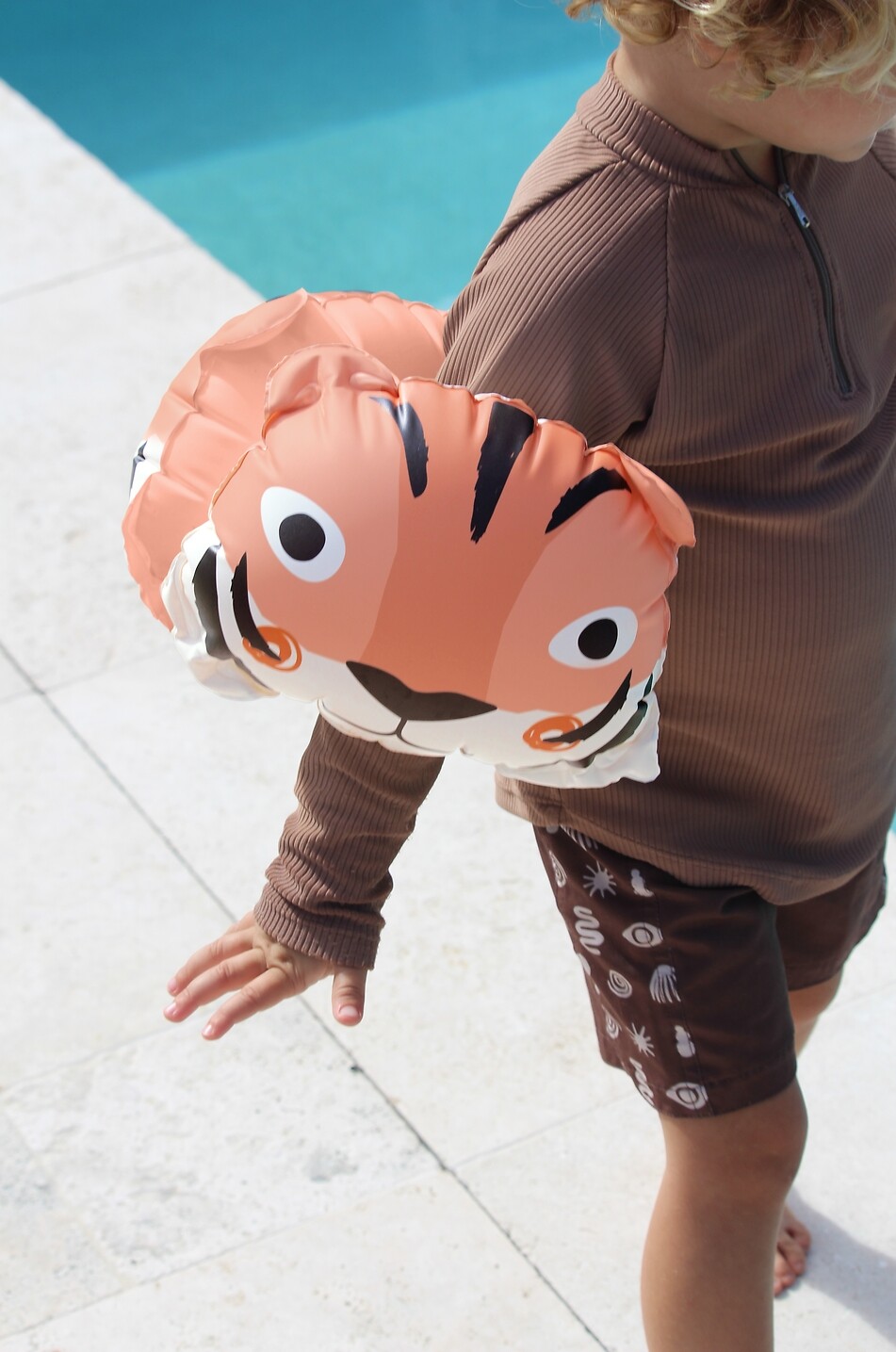 SUNNYLIFE Tino the Tiger Clay boy's inflatable armbands Boy ORANGE 4