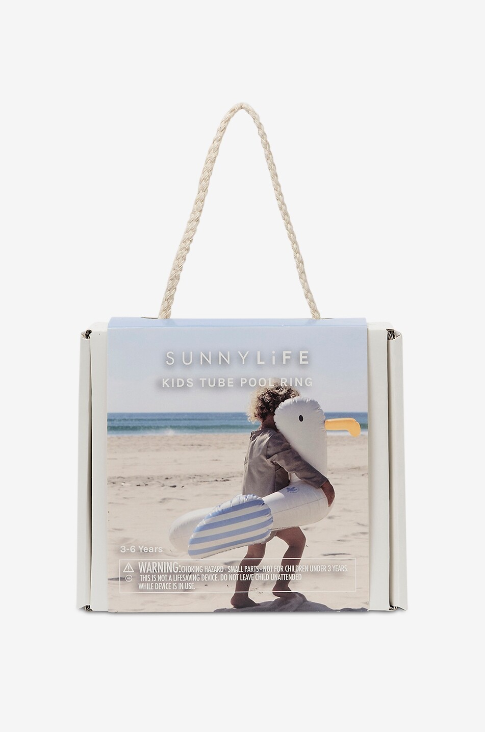 SUNNYLIFE Kinder-Schwimmring Sammy the Seagull Blue Stripe Unisex WEISS 8