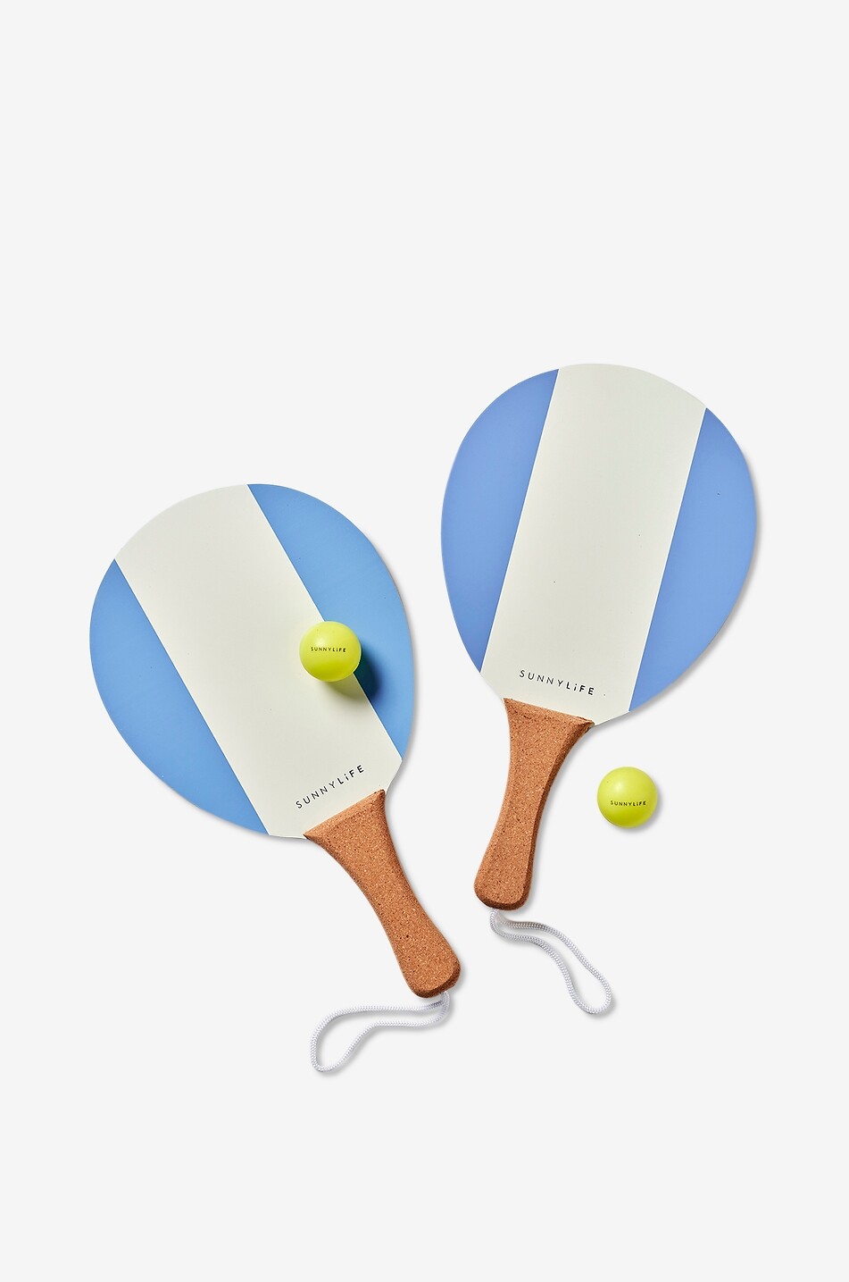 SUNNYLIFE Raquettes de plage Vintage Beach Paddles - La Mer Med Blue Unisexe BLEU 2