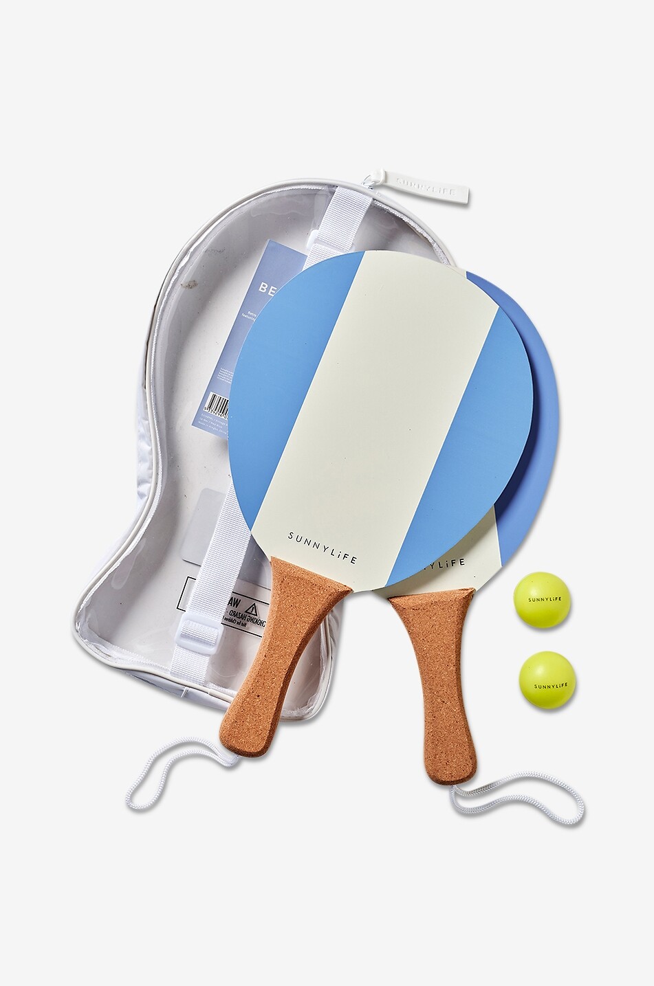 SUNNYLIFE Raquettes de plage Vintage Beach Paddles - La Mer Med Blue Unisexe BLEU 6