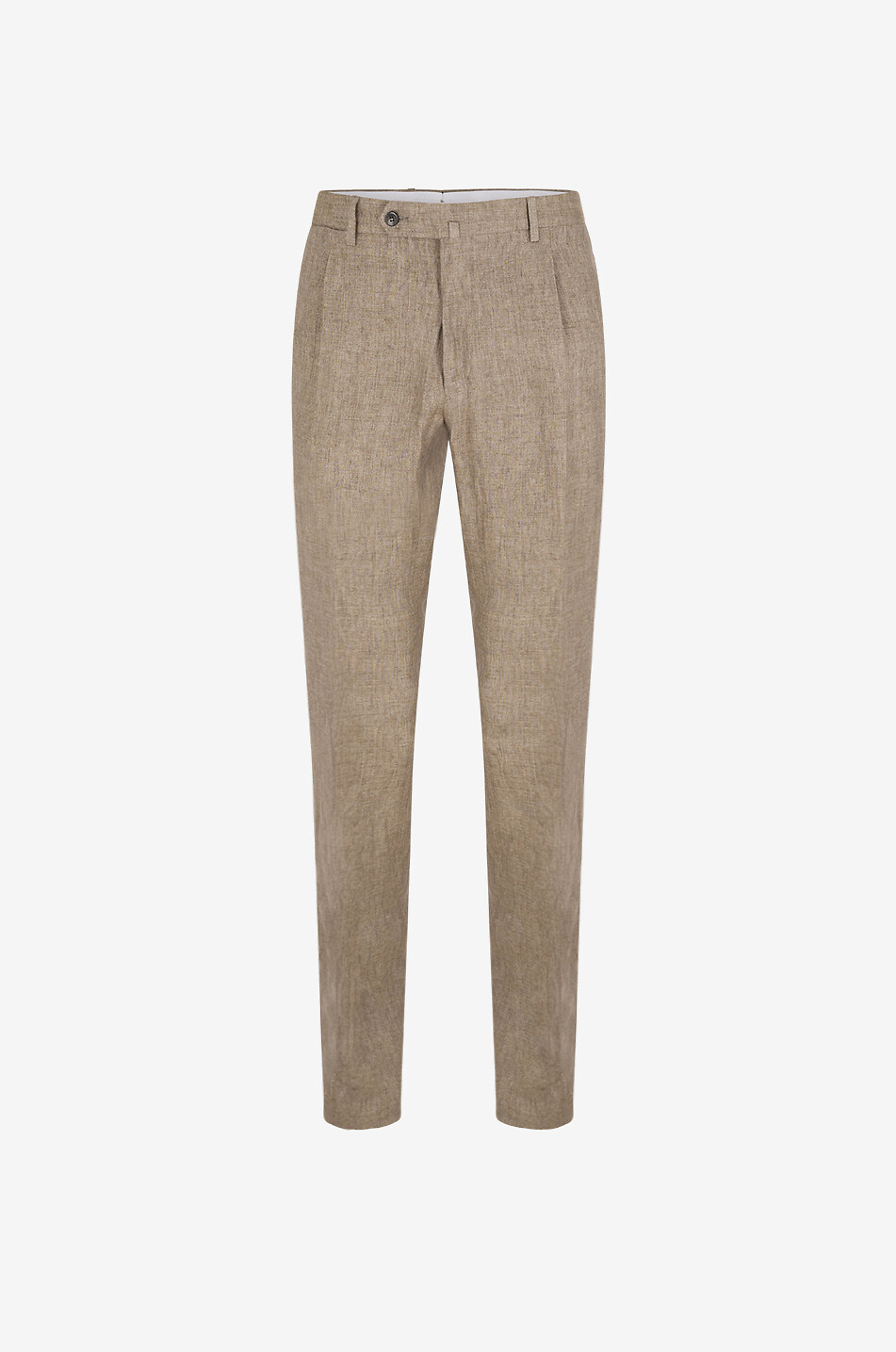 Super Slim linen pleated trousers