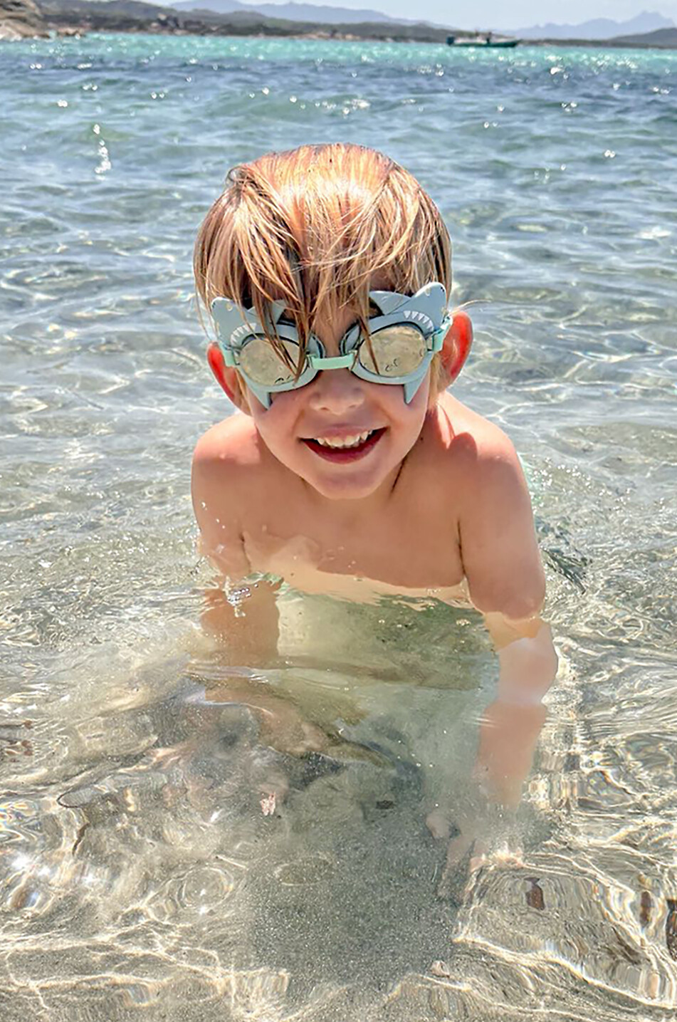 SUNNYLIFE Lunettes de natation garçon Salty The Shark Mini Garçon BLEU CLAIR 3