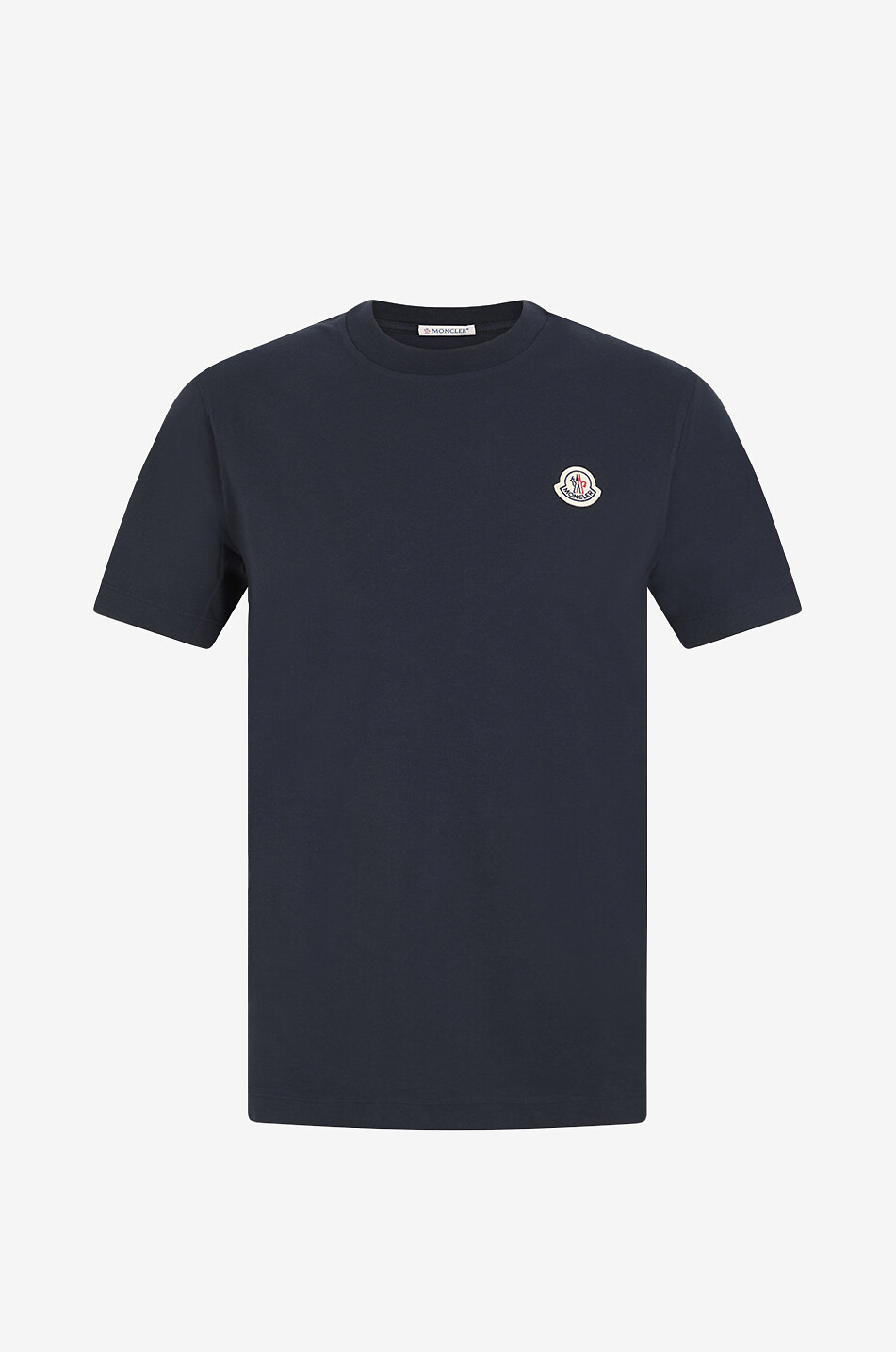 MONCLER Kurzarm-T-Shirt mit Rundhals und Logopatch Herren DUNKELBLAU 1
