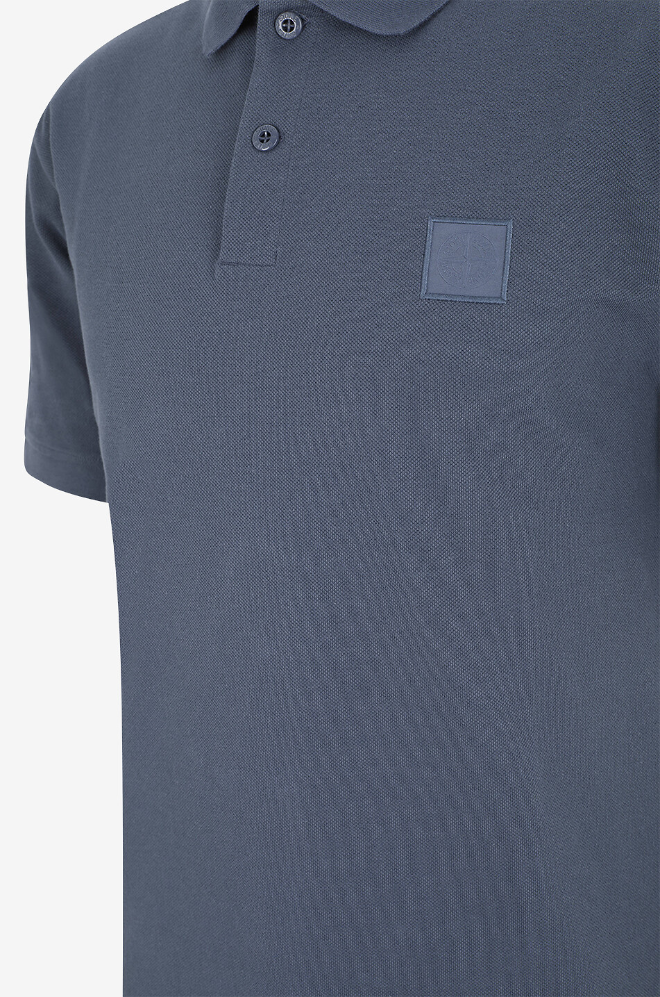 STONE ISLAND 2200002 50/2 Organic Cotton Piqué_S.I. Ghost short-sleeved polo shirt Men BLUE 3