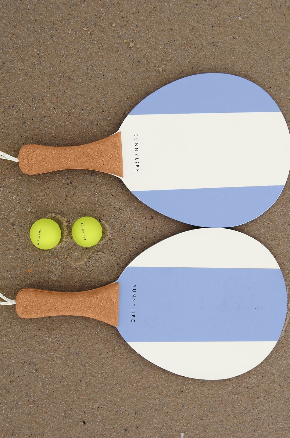 SUNNYLIFE Raquettes de plage Vintage Beach Paddles - La Mer Med Blue Unisexe BLEU 5