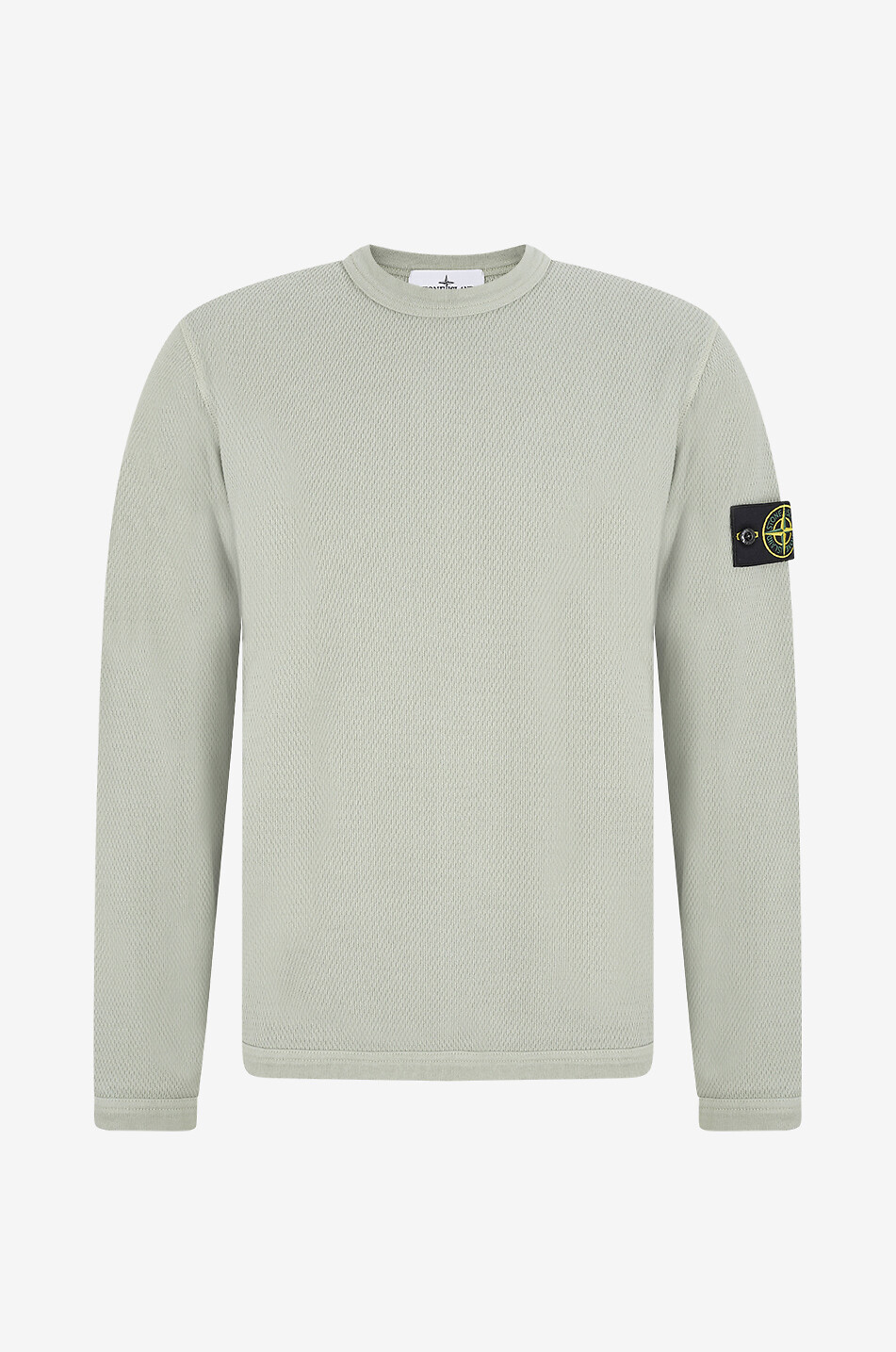 STONE ISLAND Rundhals-Sweatshirt 6100011 Mesh Stitch Organic Cotton Fleece Herren GRÜN 1