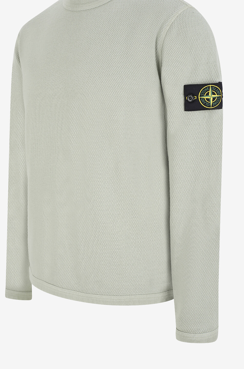 STONE ISLAND Rundhals-Sweatshirt 6100011 Mesh Stitch Organic Cotton Fleece Herren GRÜN 3