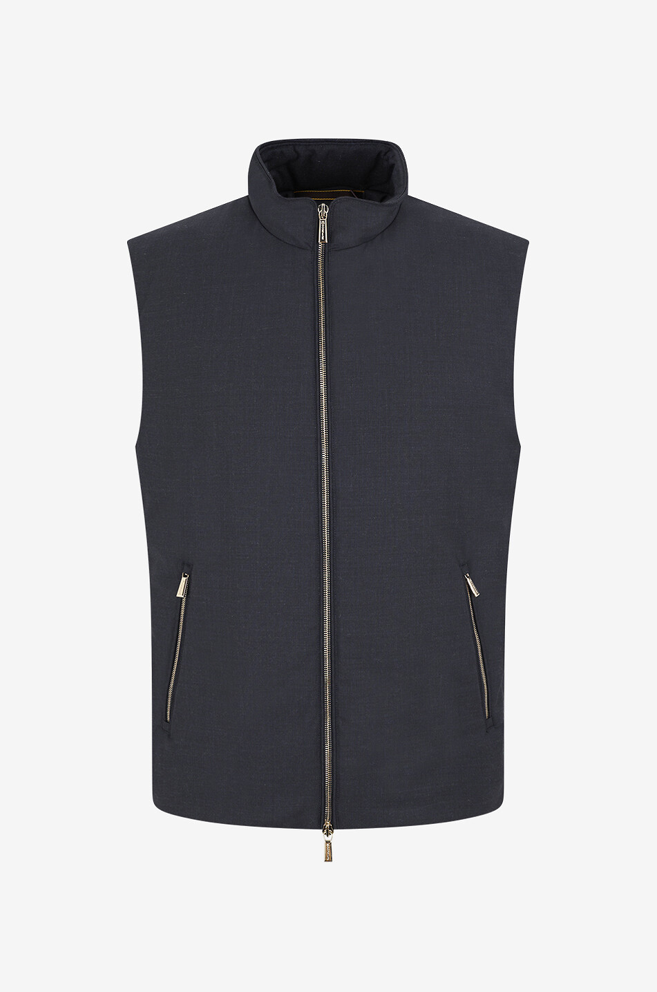 Senio virgin wool stand collar cardigan