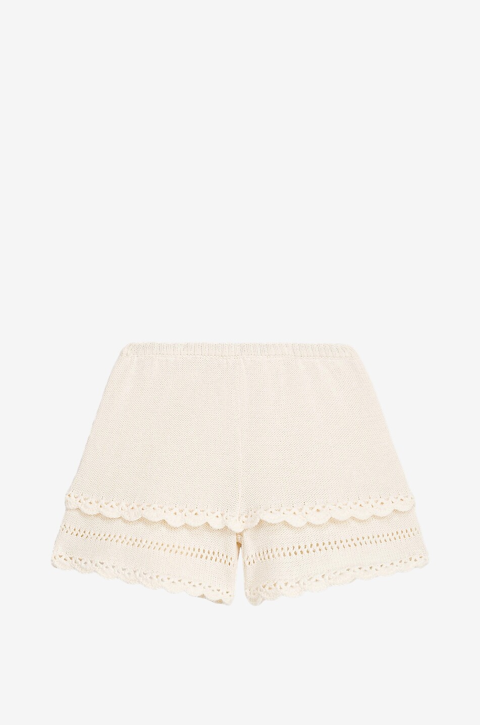 Short tricoté ajouré en coton fille Mekylane