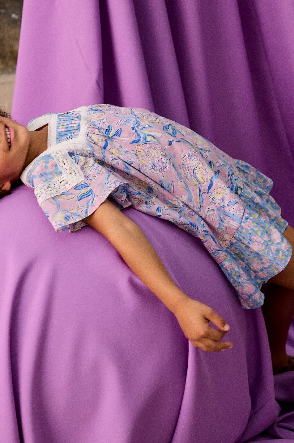LOUISE MISHA Robe fleurie à manches courtes en coton bio fille Lyana Fille ROSE 6