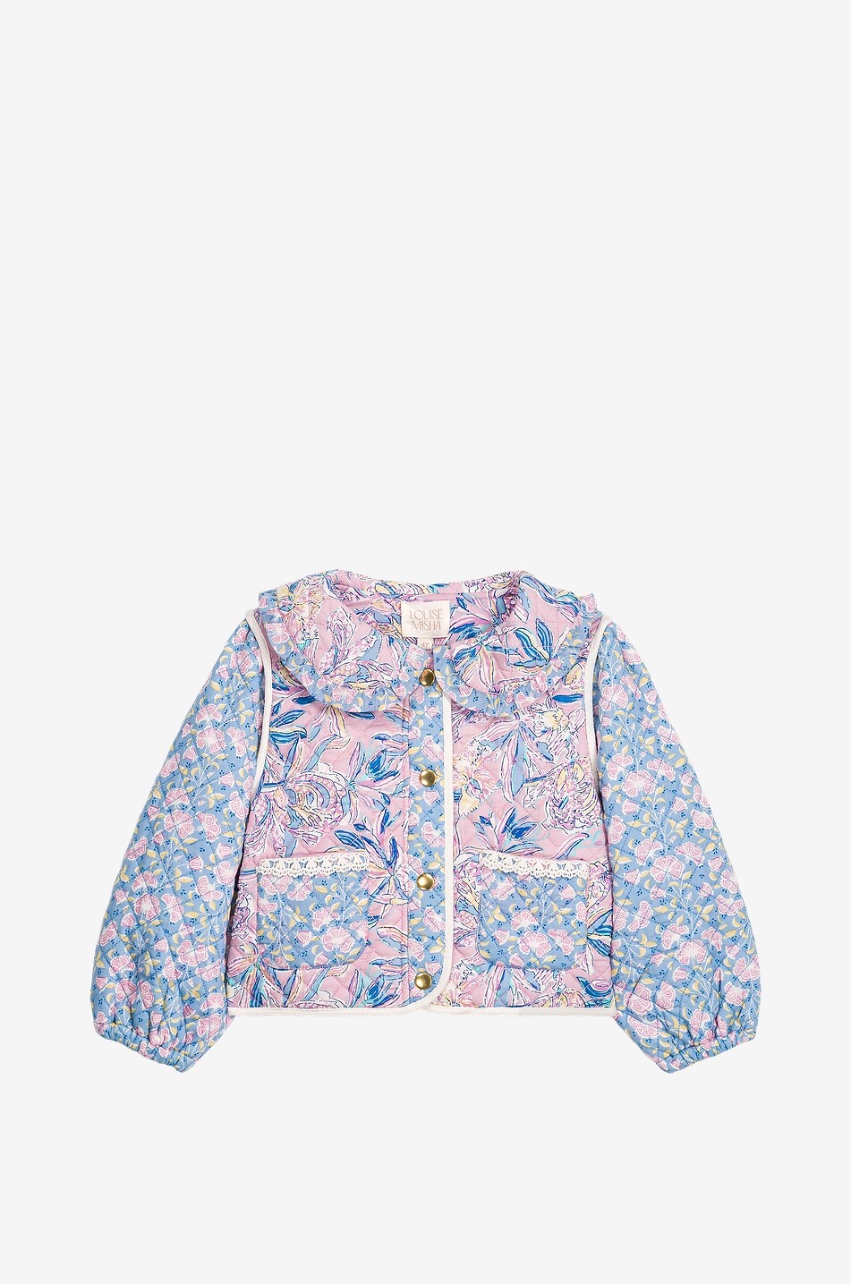 Geblümte leichte Mädchen-Steppjacke aus Bio-Baumwolle Joulia