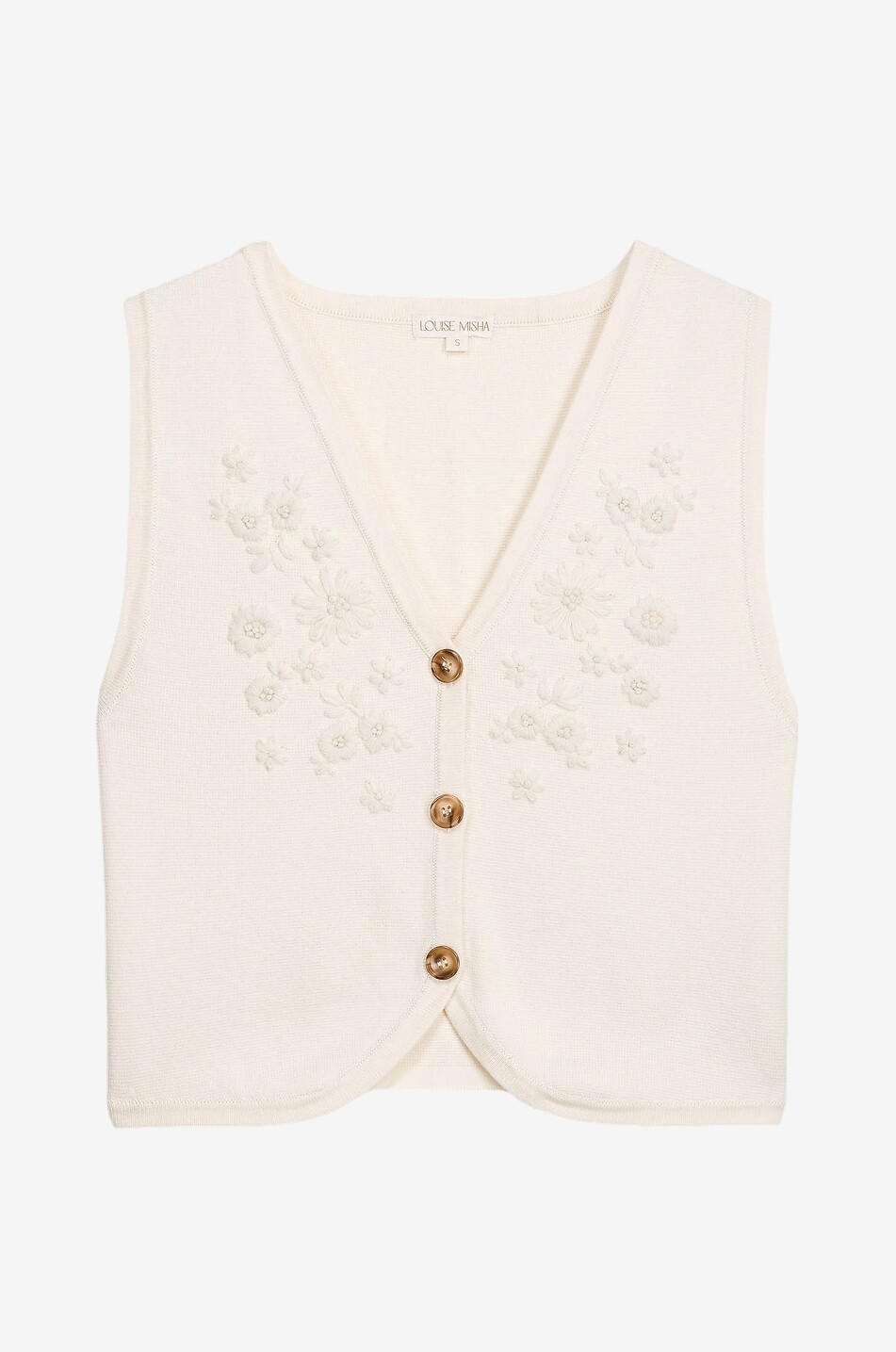 Ärmellose Strick-Weste mit Stickereien Ibinka