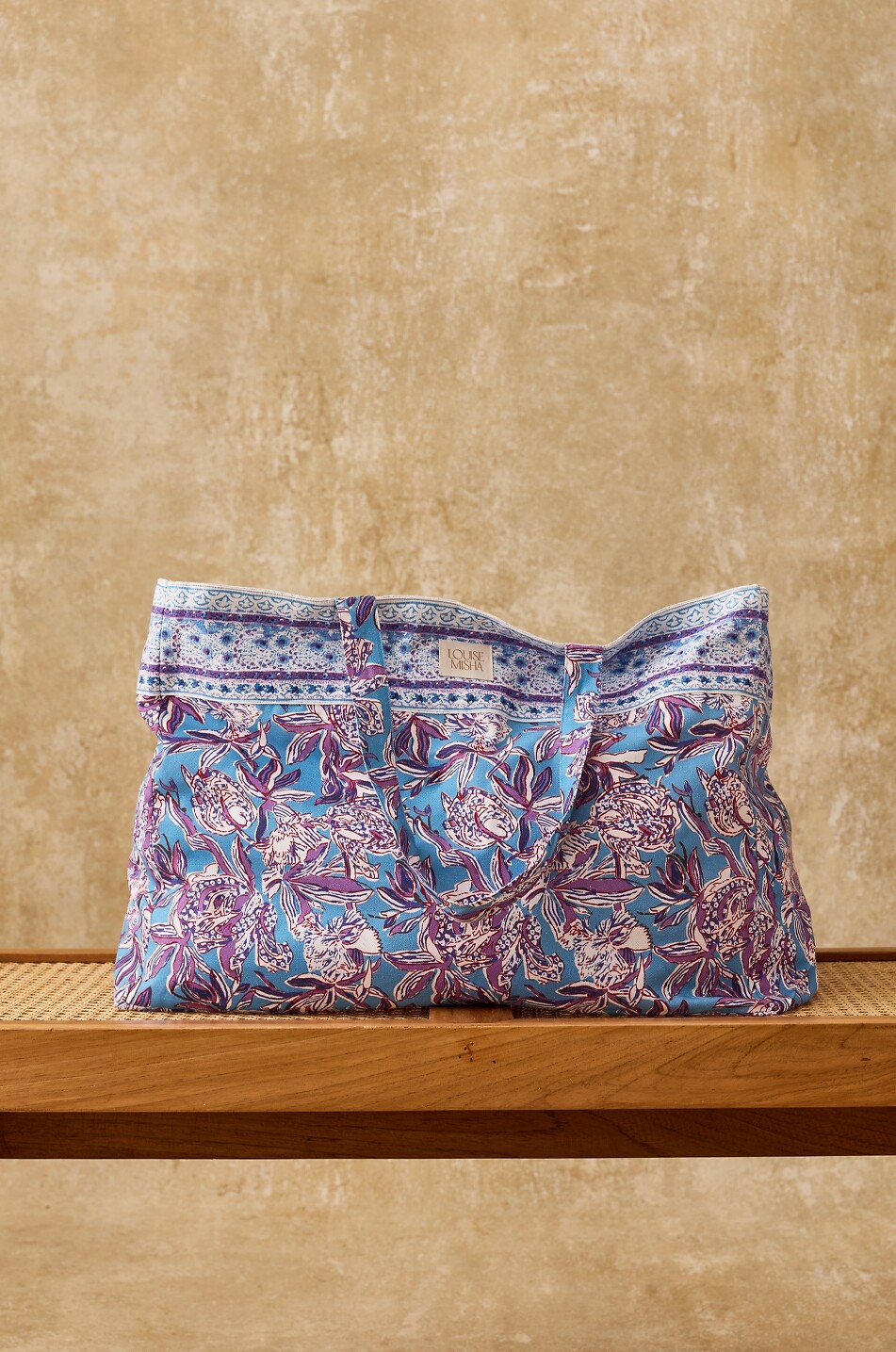 LOUISE MISHA Beverly printed cotton rectangular tote bag Women MULTI COLOURED 8