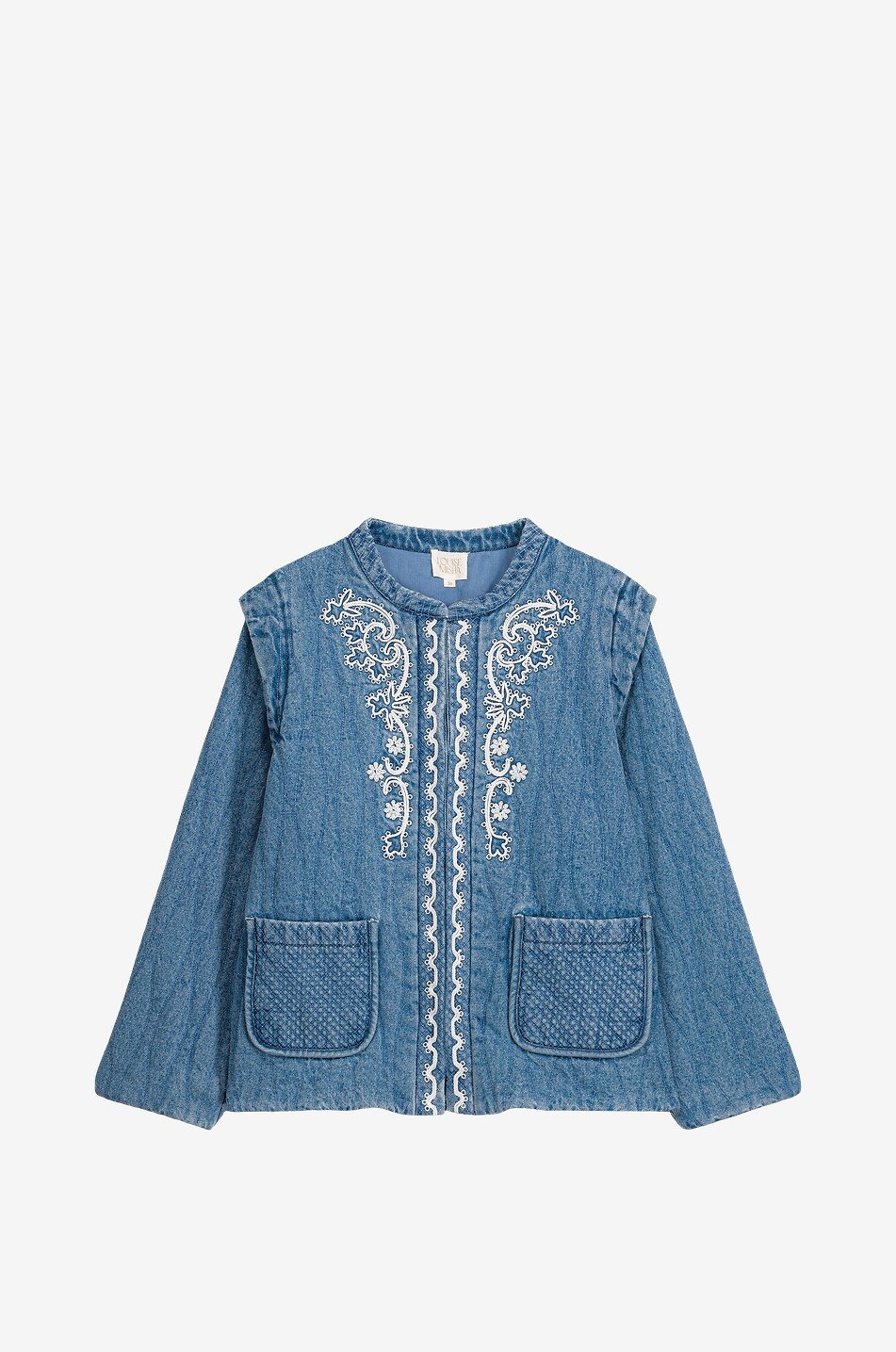 LOUISE MISHA Horicia embroidered quilted denim jacket Women BLUE 1