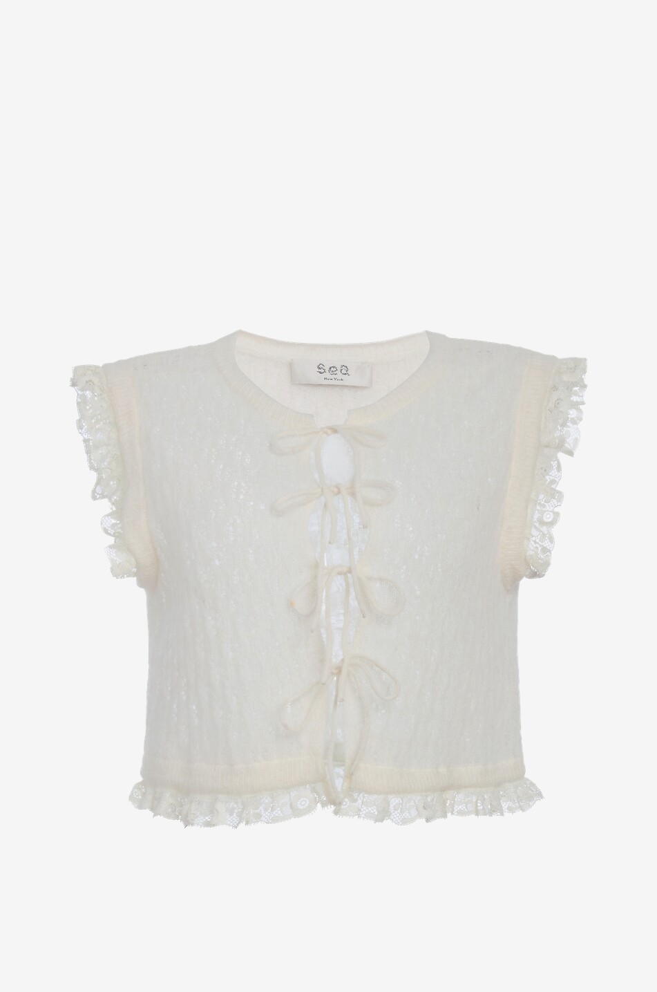 Cardigan mit Rundhalsausschnitt aus Alpaka-Strick Teagan