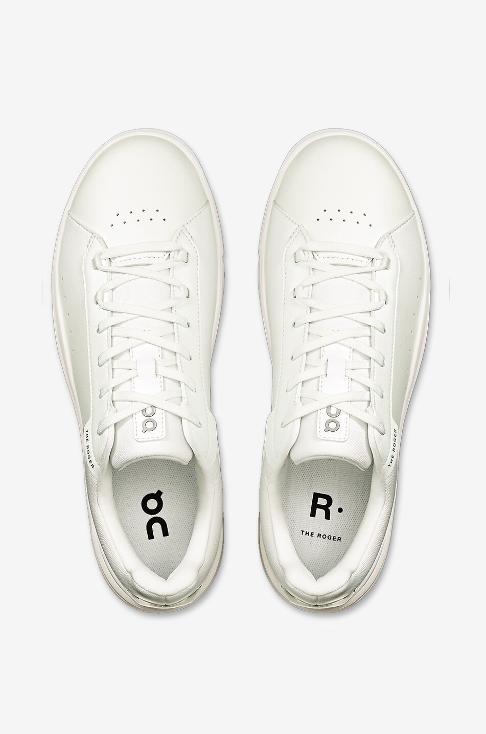 ON The Roger Advantage faux leather low-top sneakers Men WHITE 5