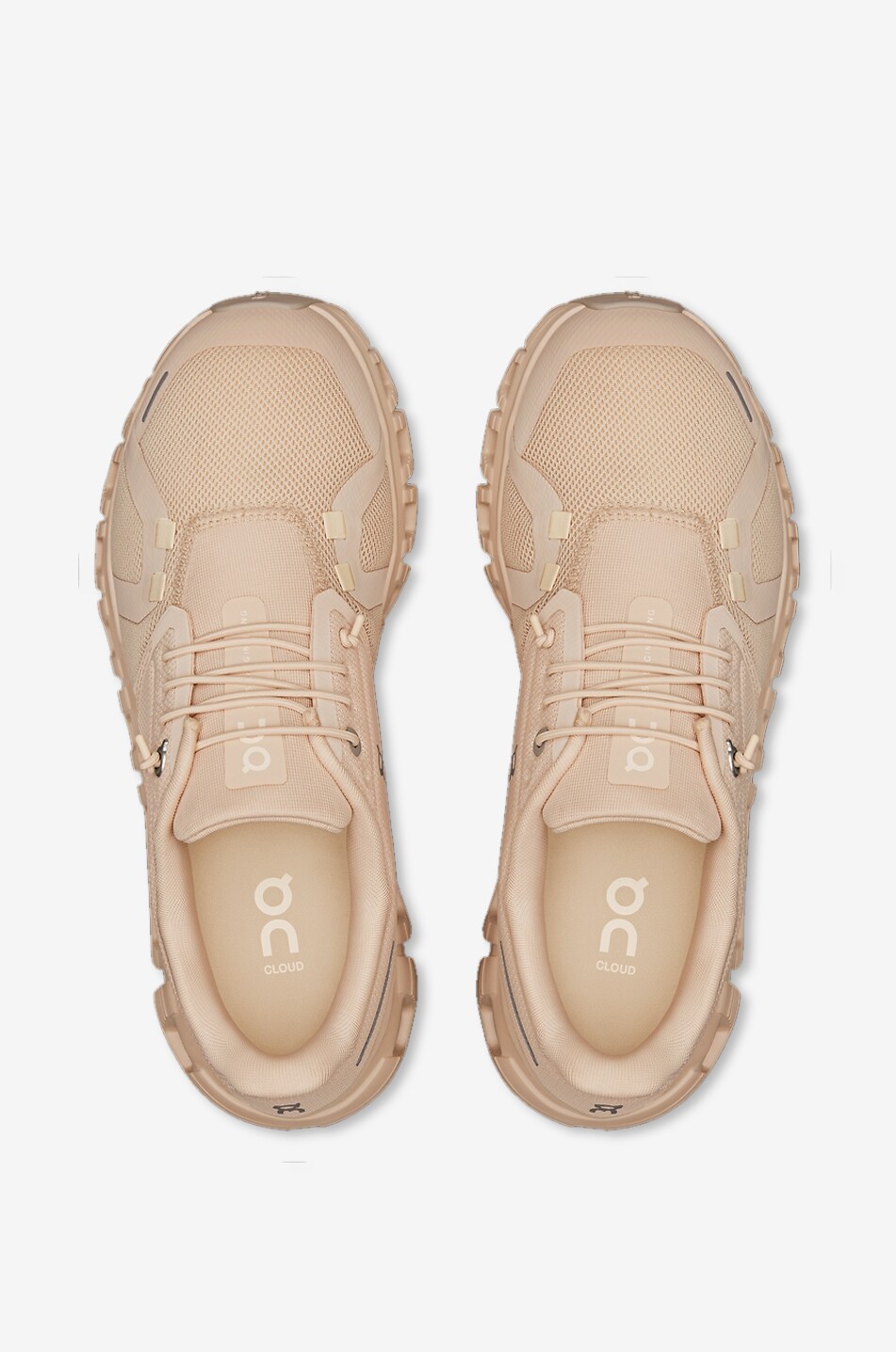 ON Cloud 6 lace-up mesh running shoes Women [akeneo-beigefonce] 5