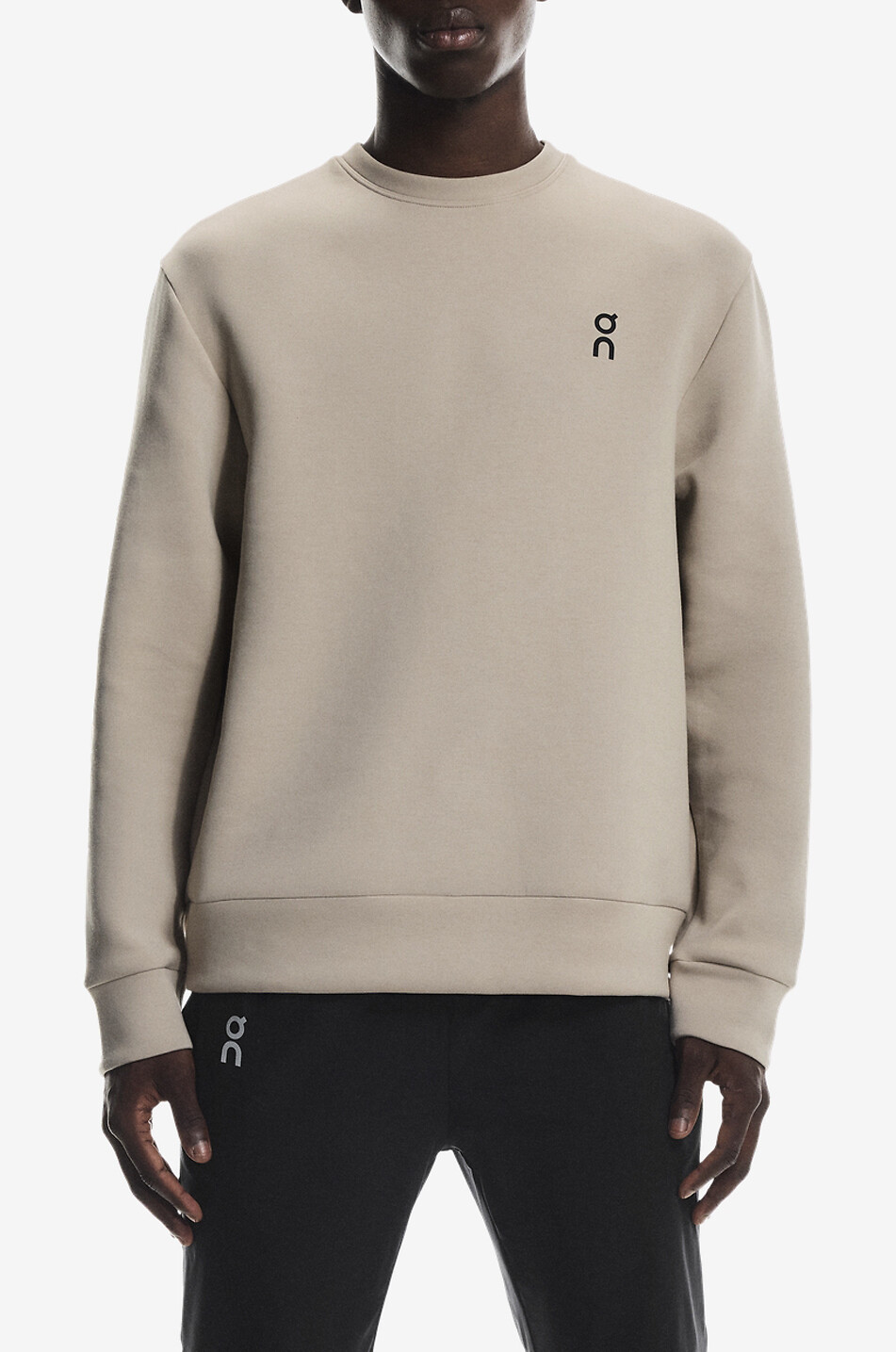 ON Focus Tech technical fabric crewneck sweatshirt Men BEIGE 2