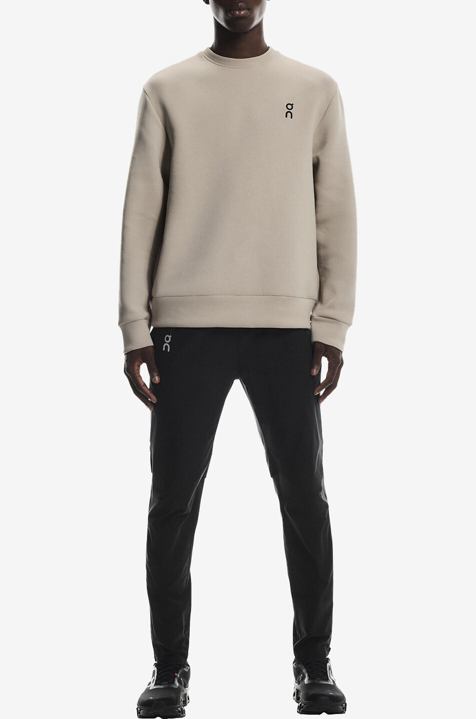 ON Focus Tech technical fabric crewneck sweatshirt Men BEIGE 5