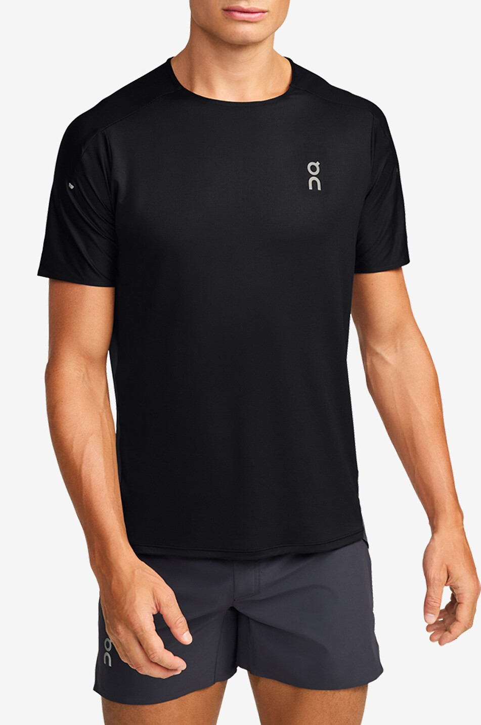 ON Kurzärmeliges Lauf-T-Shirt Performance Herren SCHWARZ 2