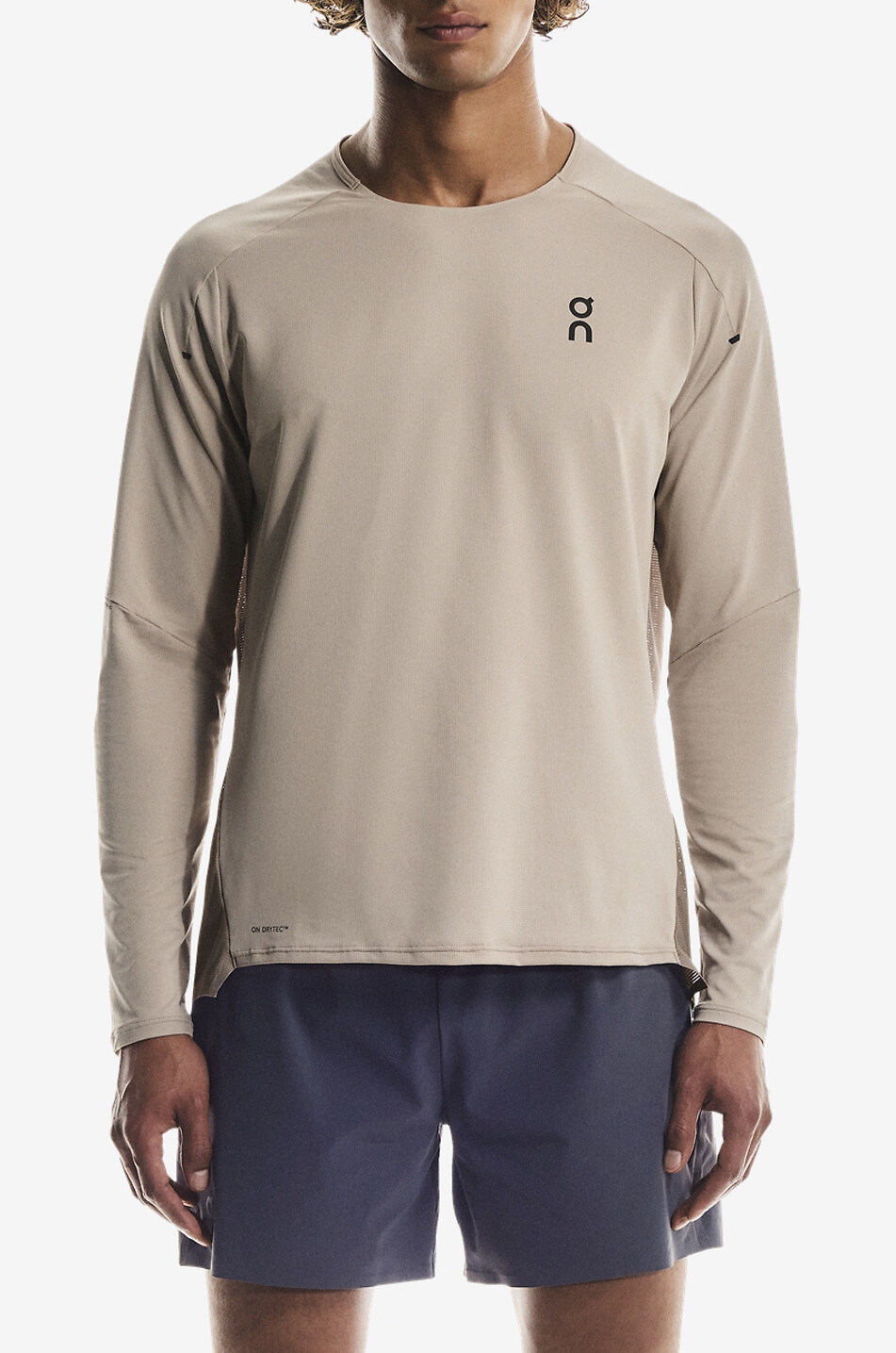 ON Performance long-sleeved crewneck T-shirt Men BEIGE 3