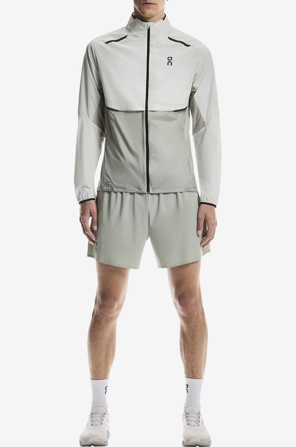 ON Veste coupe-vent à capuche en tissu technique Weather Homme GRIS CLAIR 3