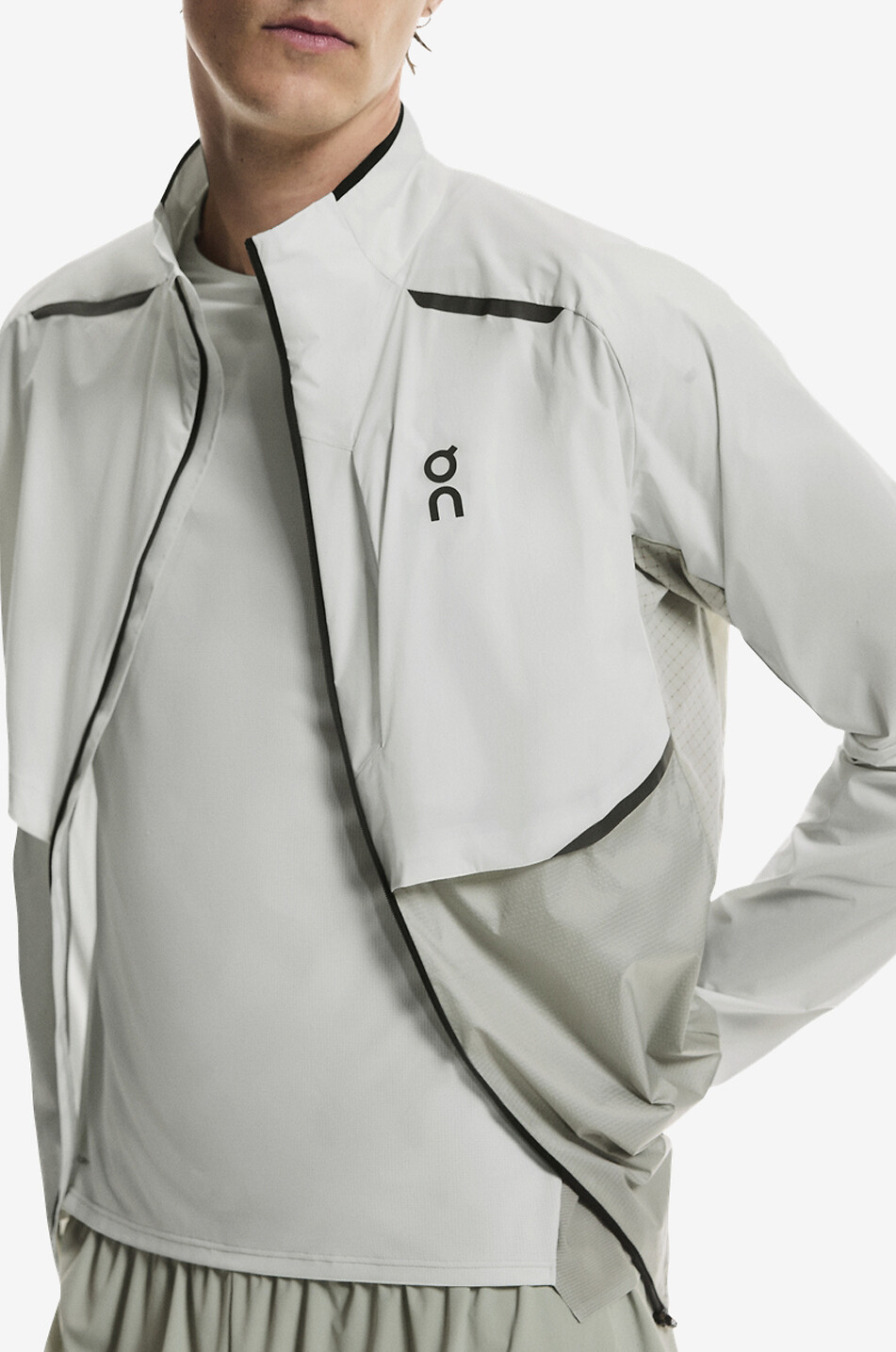 ON Veste coupe-vent à capuche en tissu technique Weather Homme GRIS CLAIR 5
