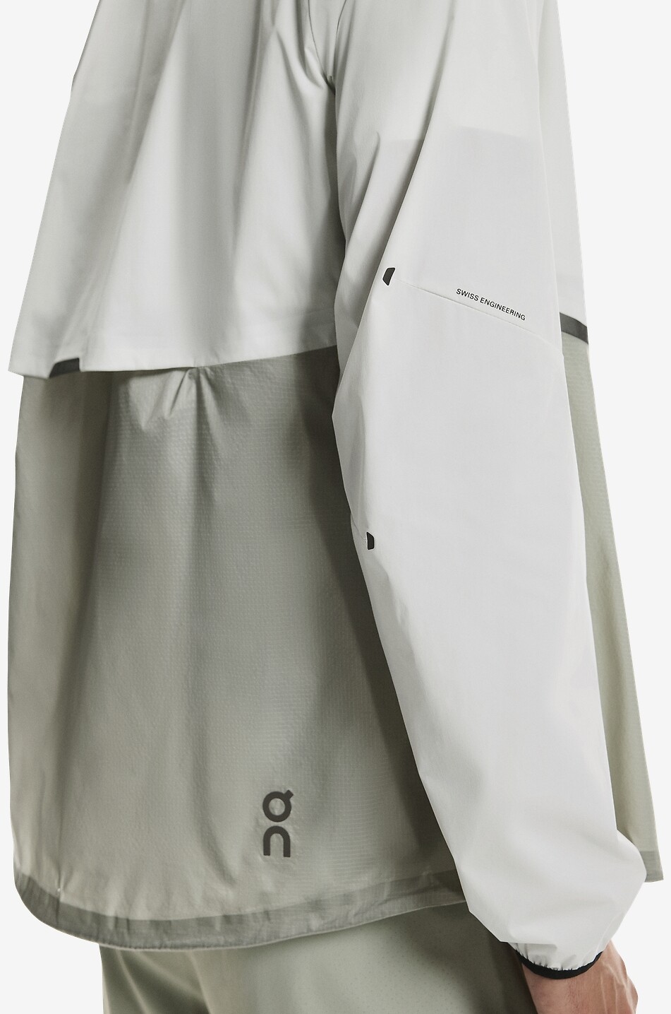 ON Veste coupe-vent à capuche en tissu technique Weather Homme GRIS CLAIR 8