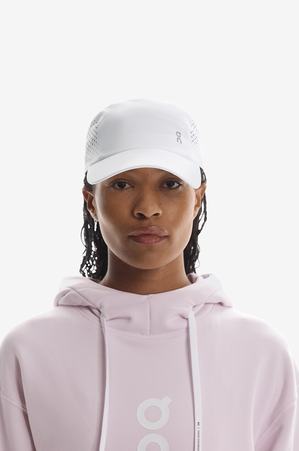 ON Casquette en tissu technique perforé Lightweight Unisexe BLANC 4