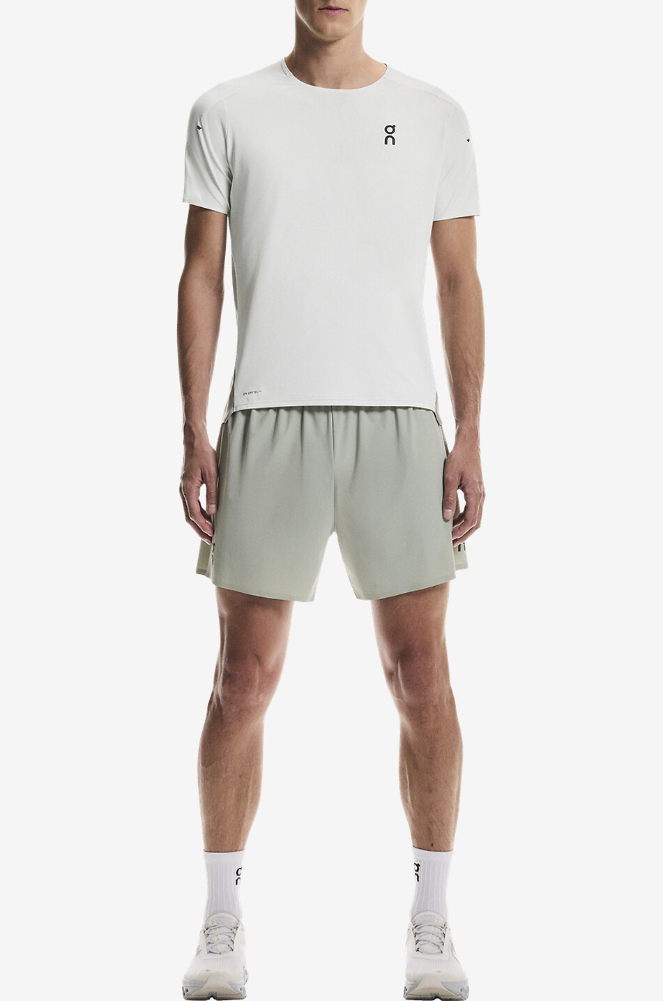 ON T-shirt de course à manches courtes Performance Homme GRIS CLAIR 3